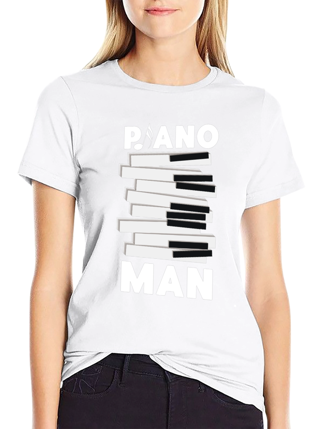 Piano Man Graphic Tee - Music Lover T-Shirt