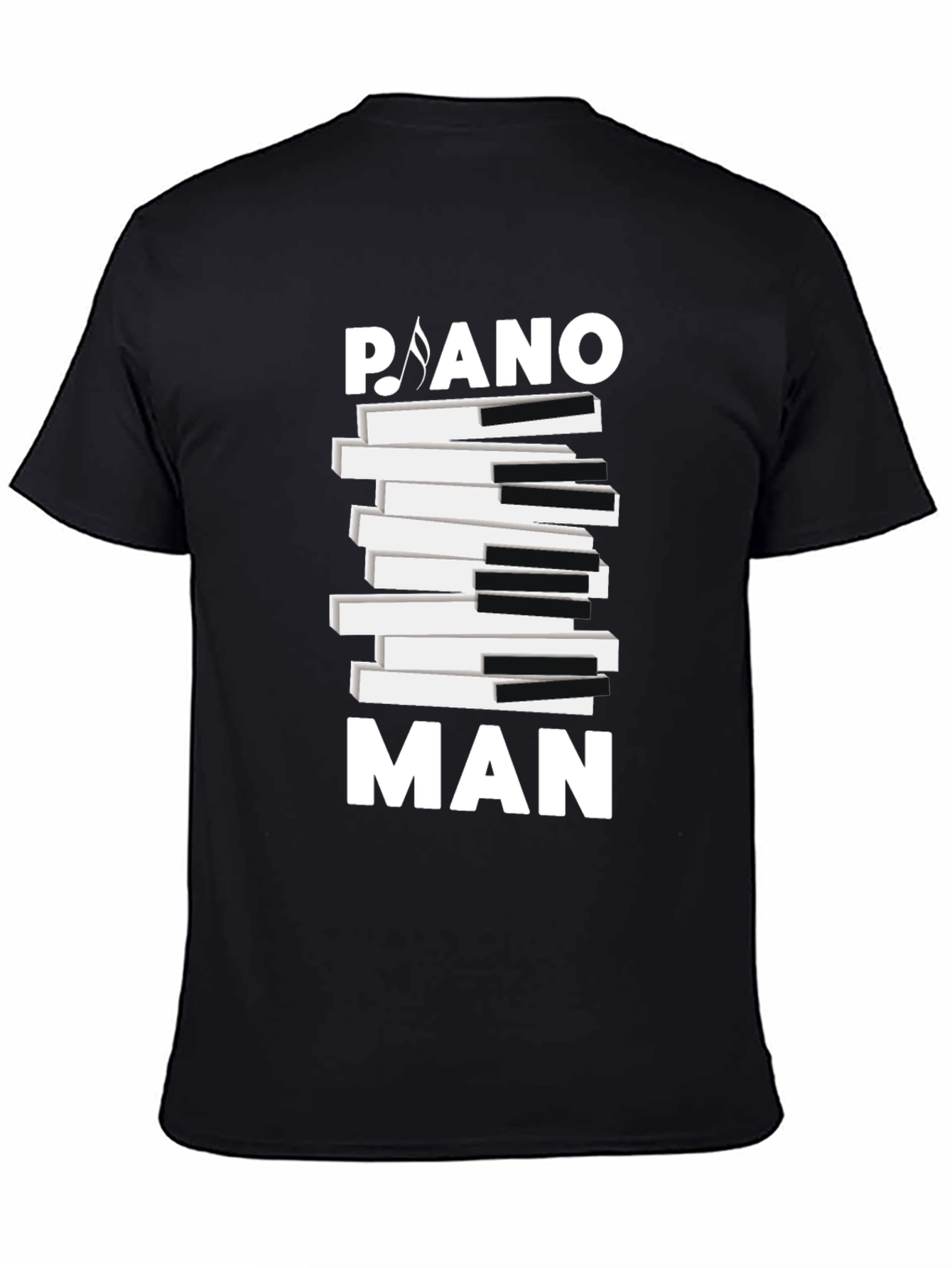 Piano Man Graphic Tee - Music Lover T-Shirt