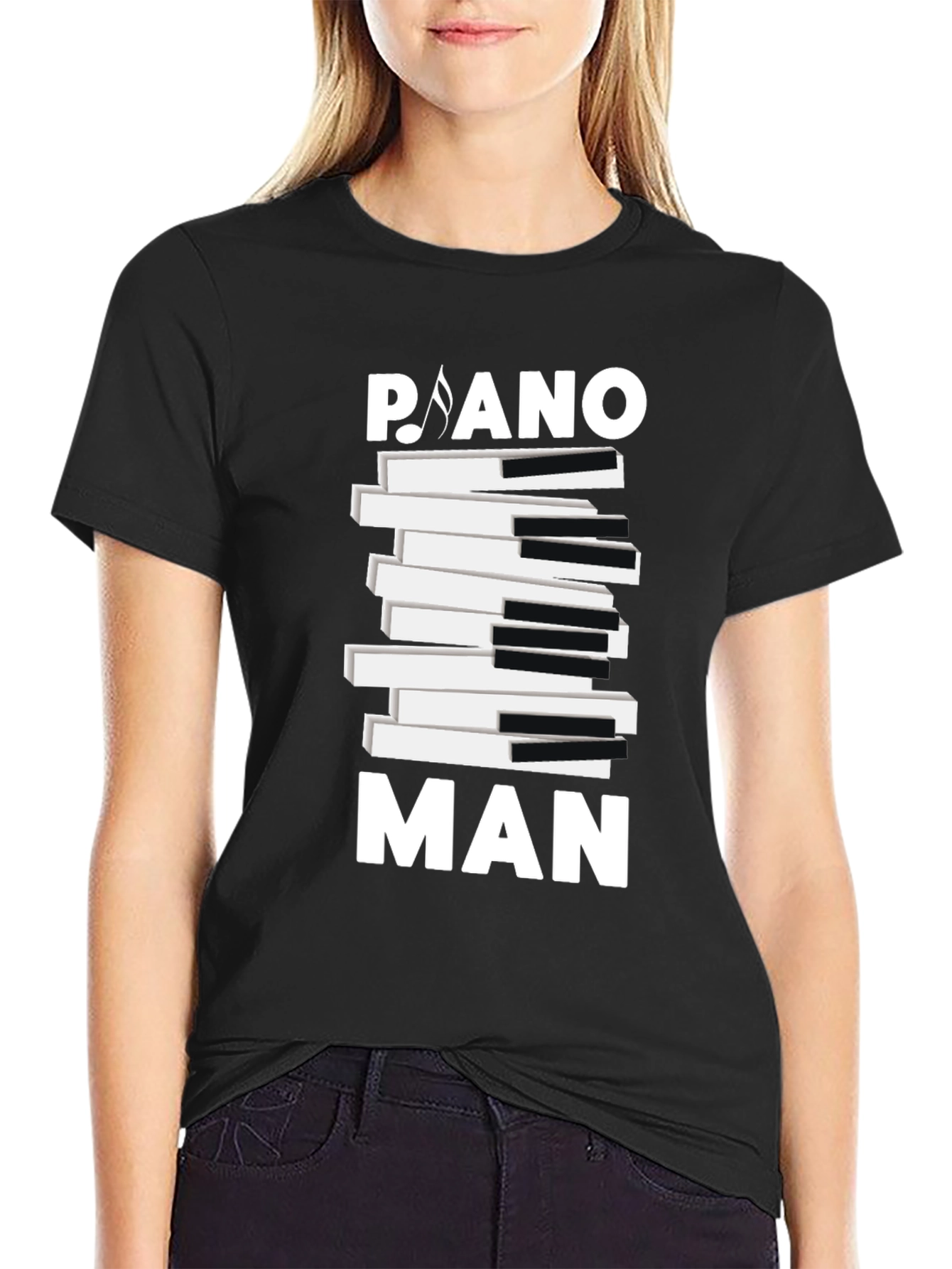 Piano Man Graphic Tee - Music Lover T-Shirt