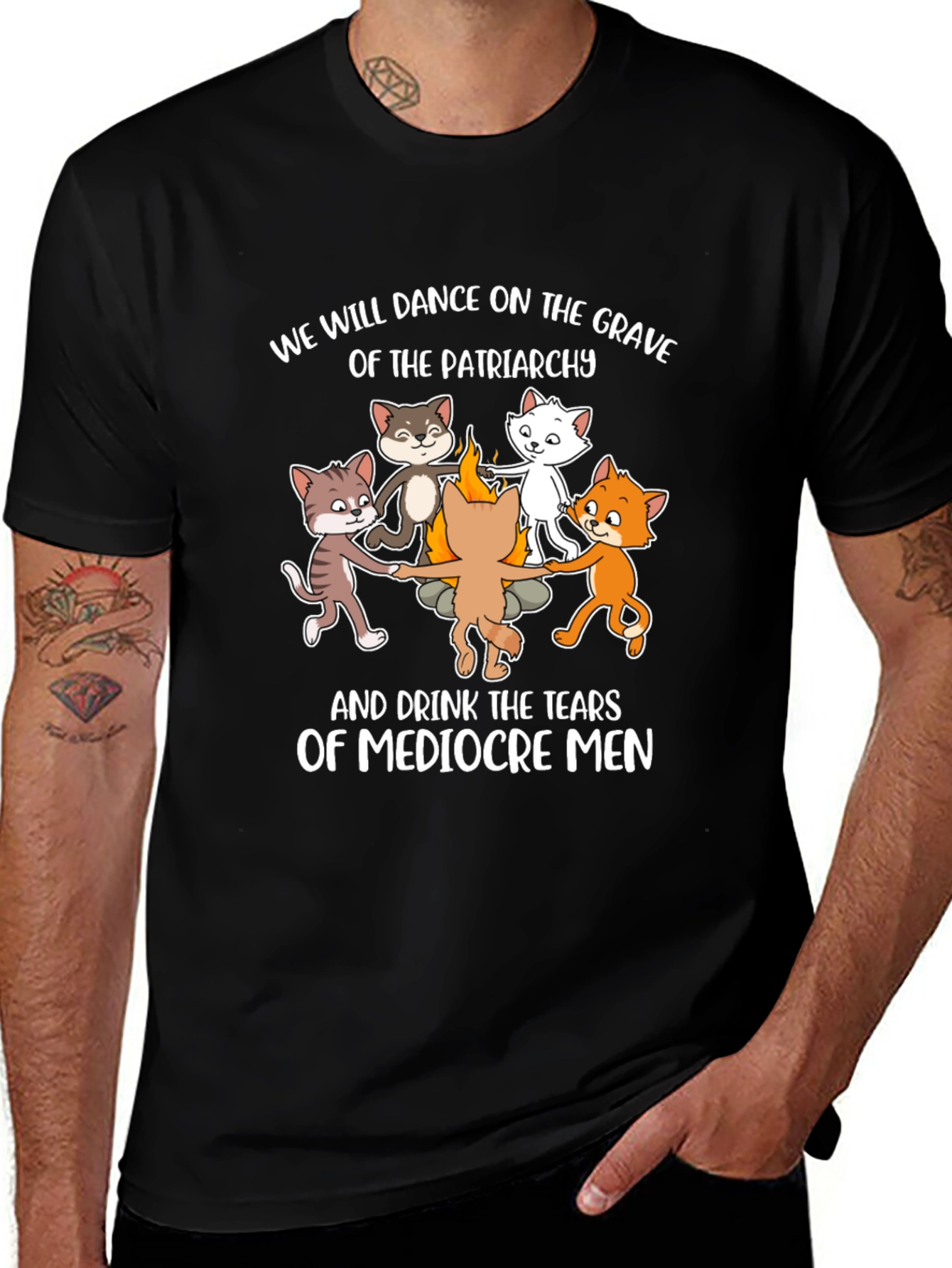 Feminist Cats Dancing Graphic Tee