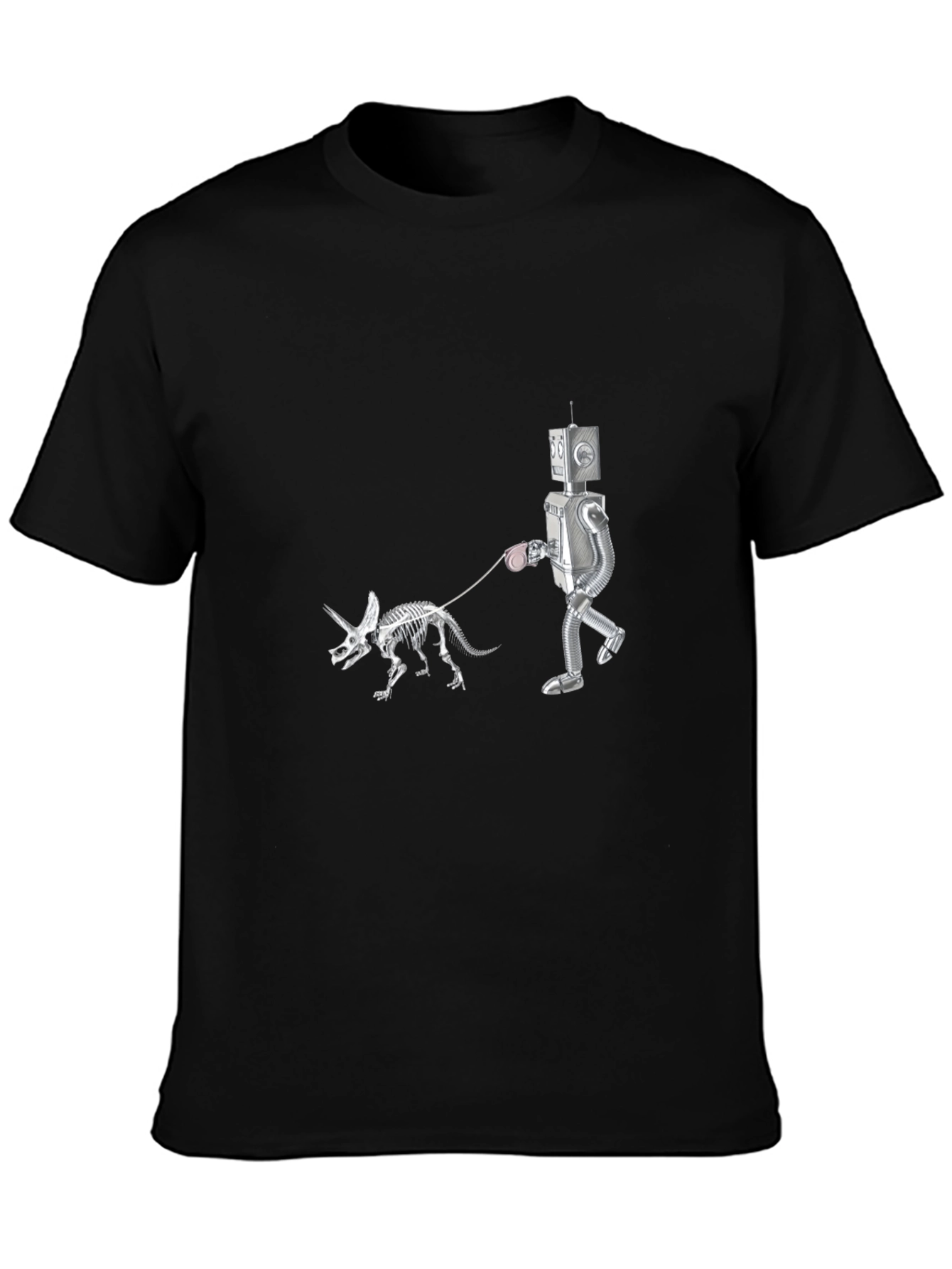 Robot Walking Dino Skeleton T-Shirt