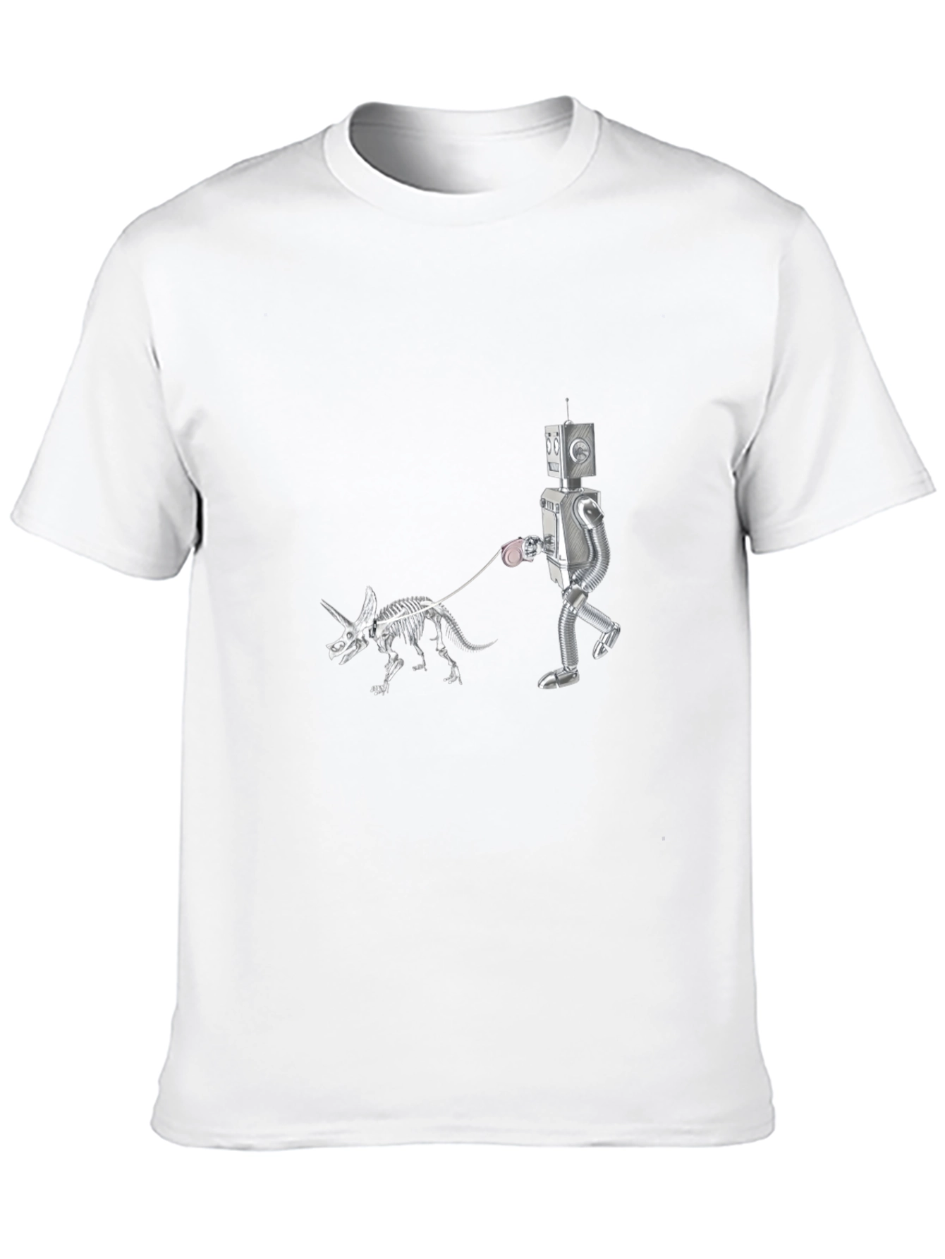 Robot Walking Dino Skeleton T-Shirt