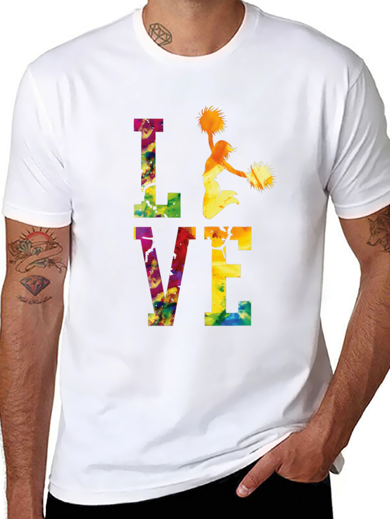 LOVE Cheerleader Graphic T-Shirt