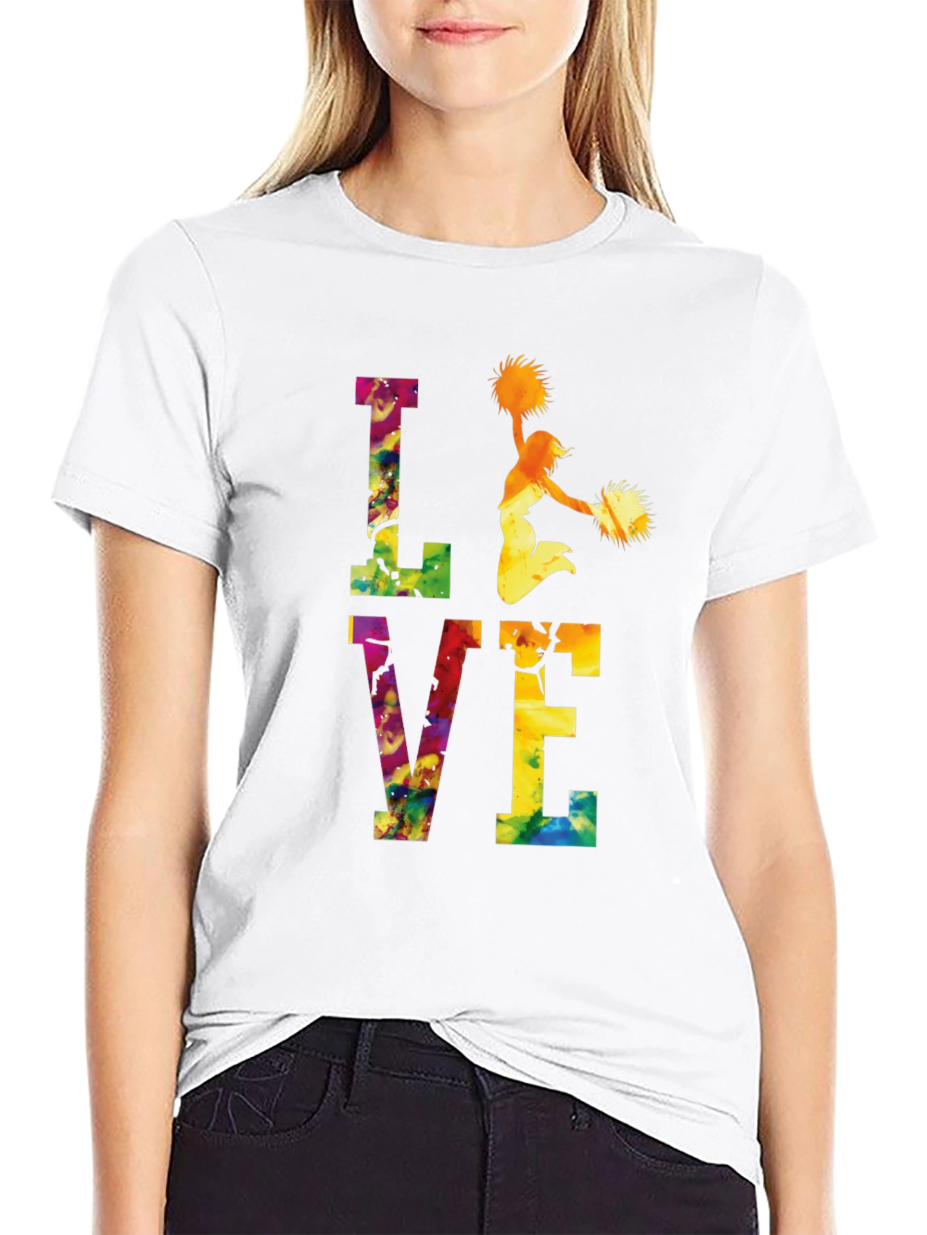 LOVE Cheerleader Graphic T-Shirt