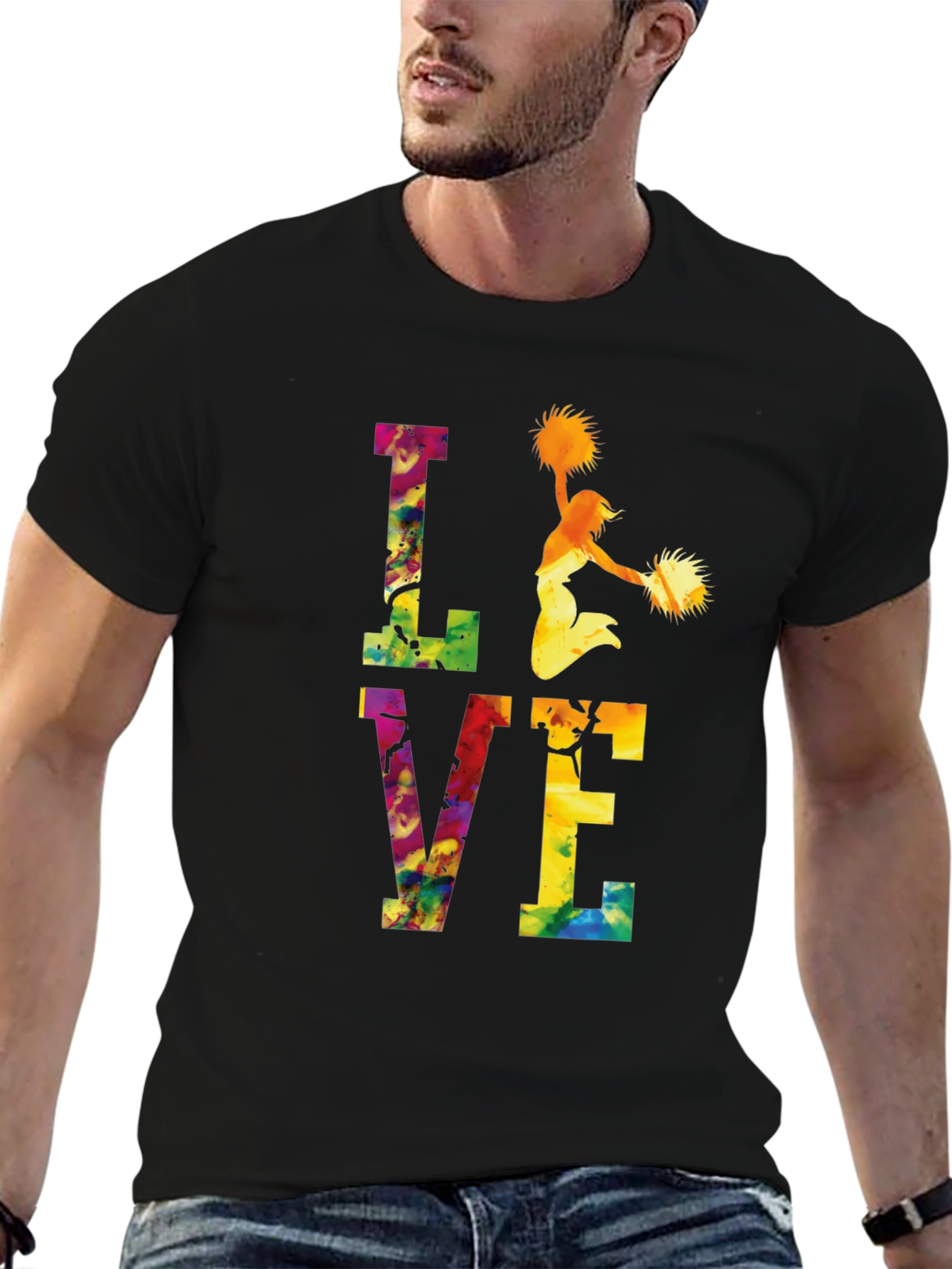 LOVE Cheerleader Graphic T-Shirt