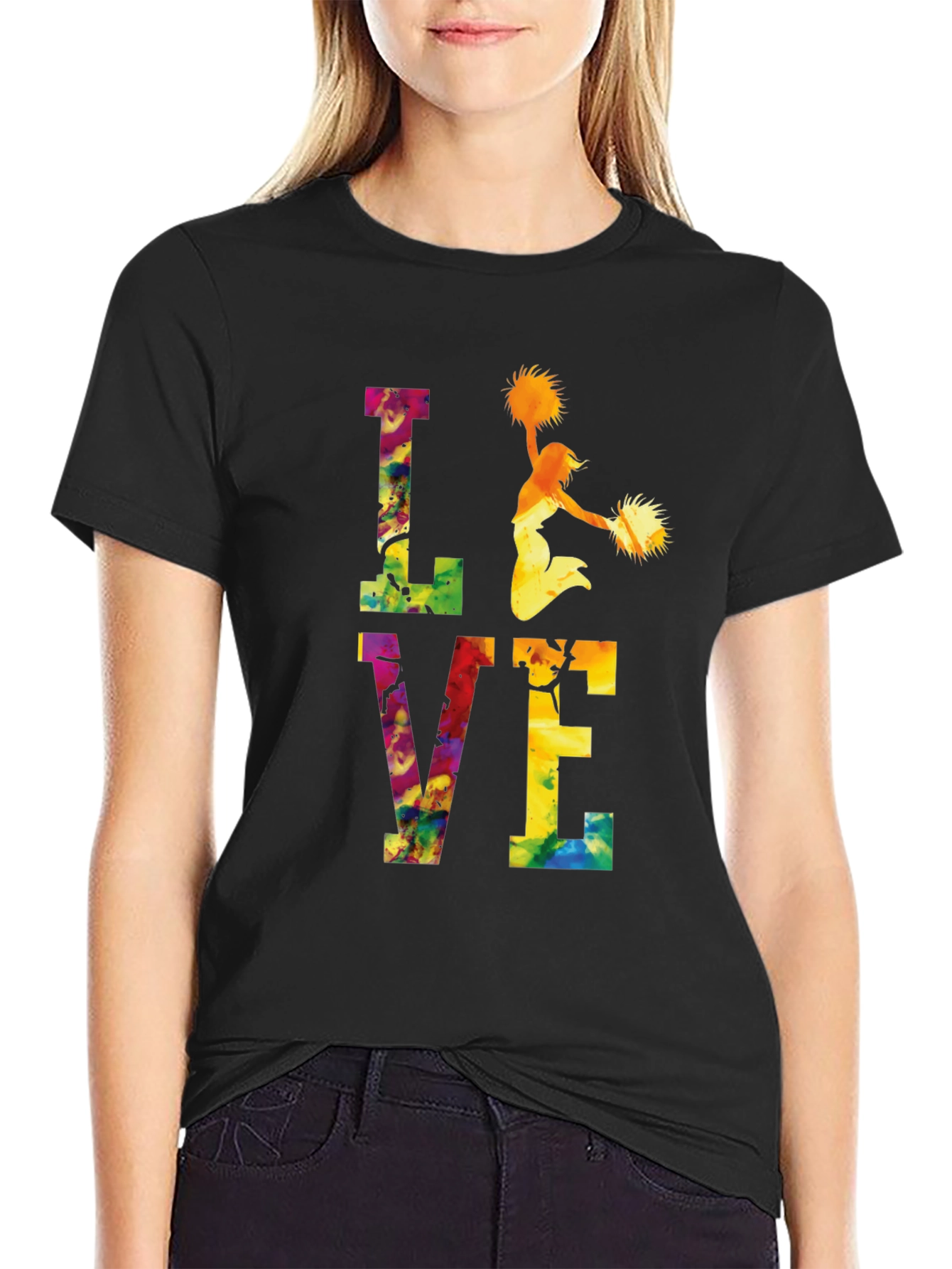LOVE Cheerleader Graphic T-Shirt