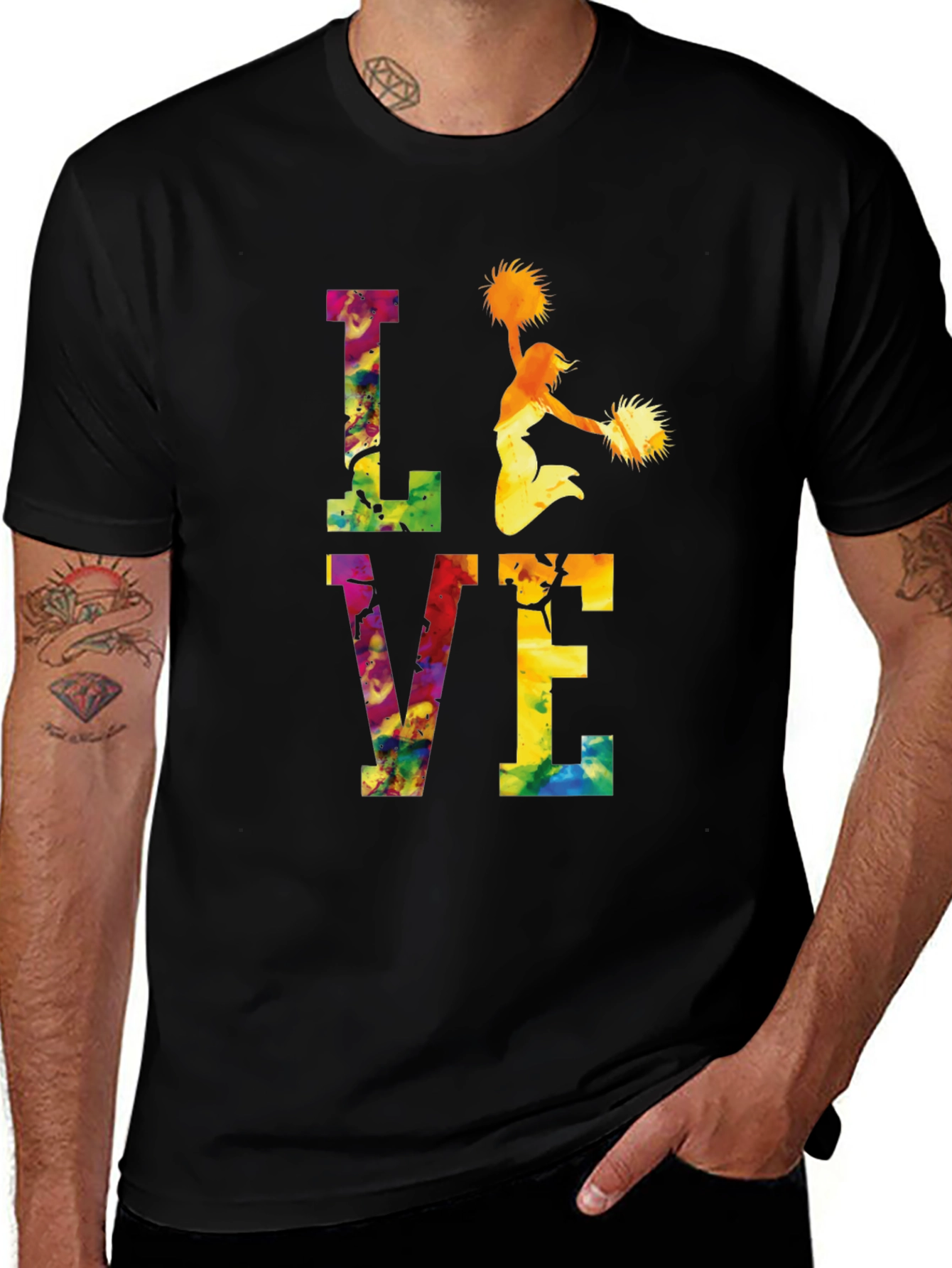 LOVE Cheerleader Graphic T-Shirt