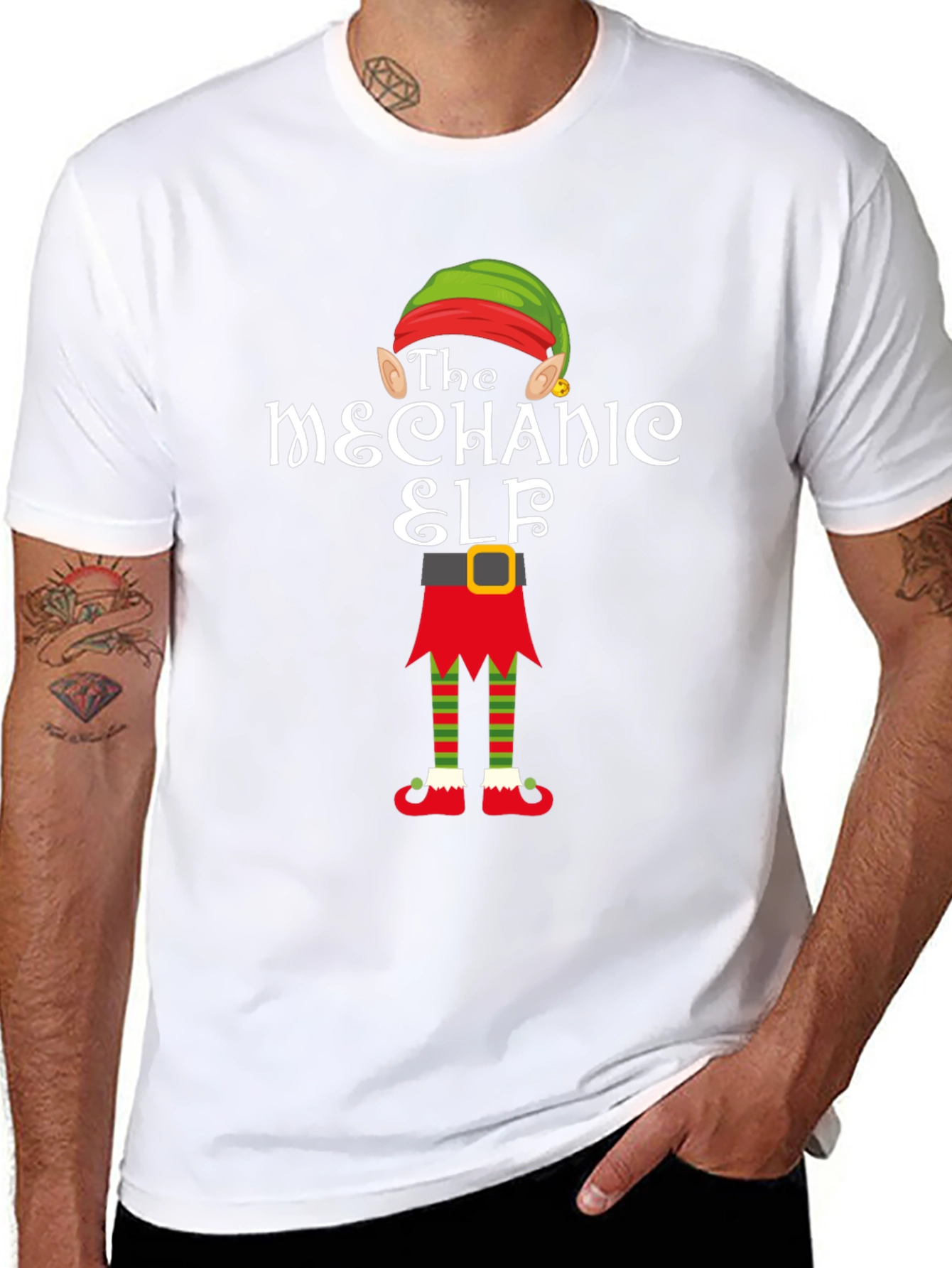 The Mechanic Elf T-Shirt - Holiday Humor