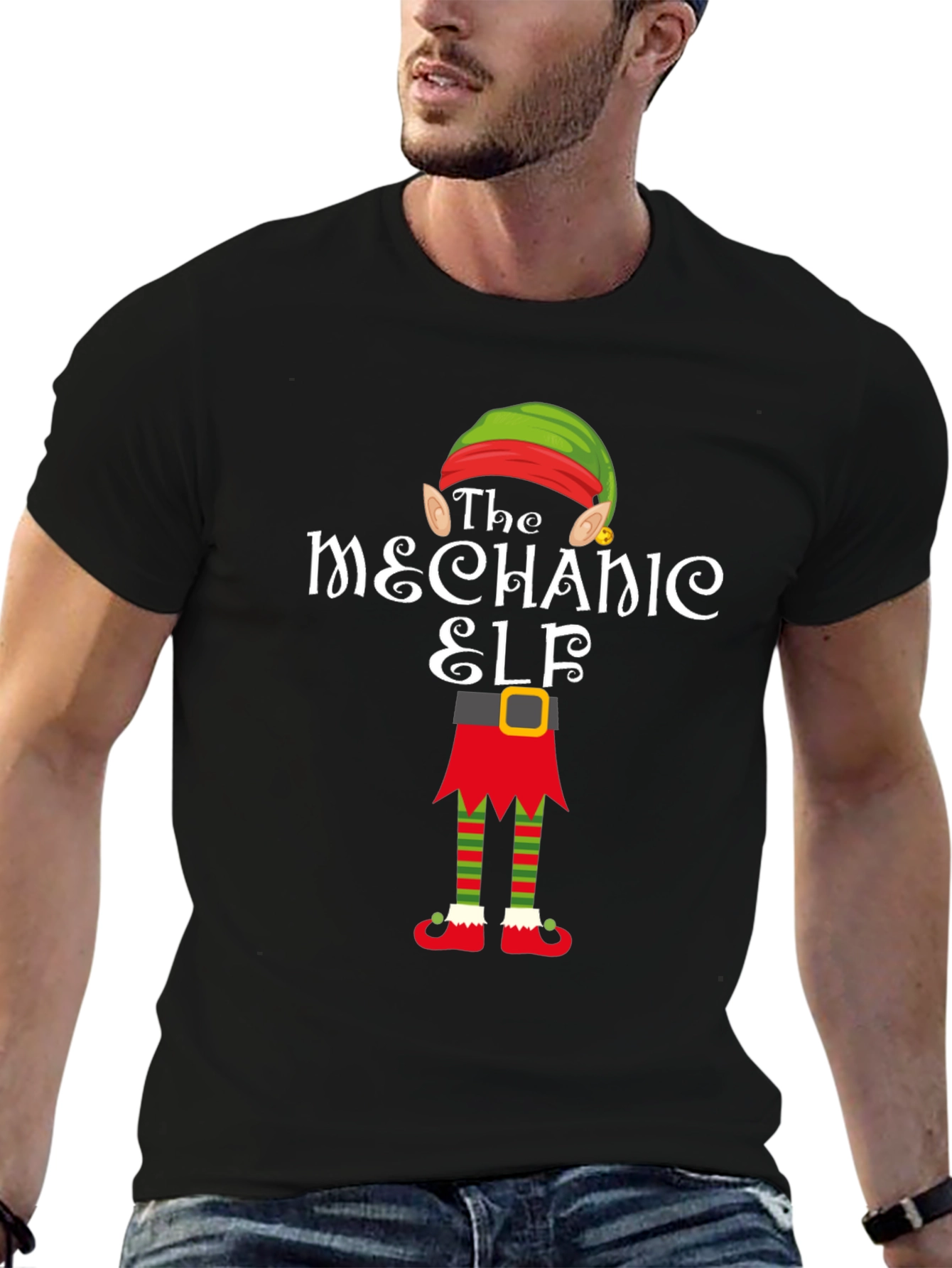 The Mechanic Elf T-Shirt - Holiday Humor