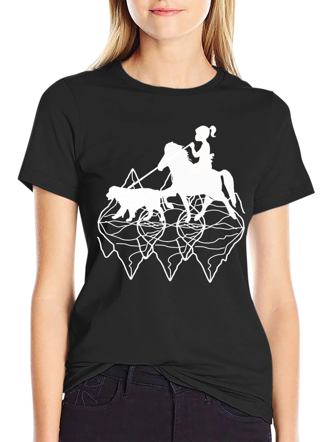 Horse & Dog Graphic T-Shirt