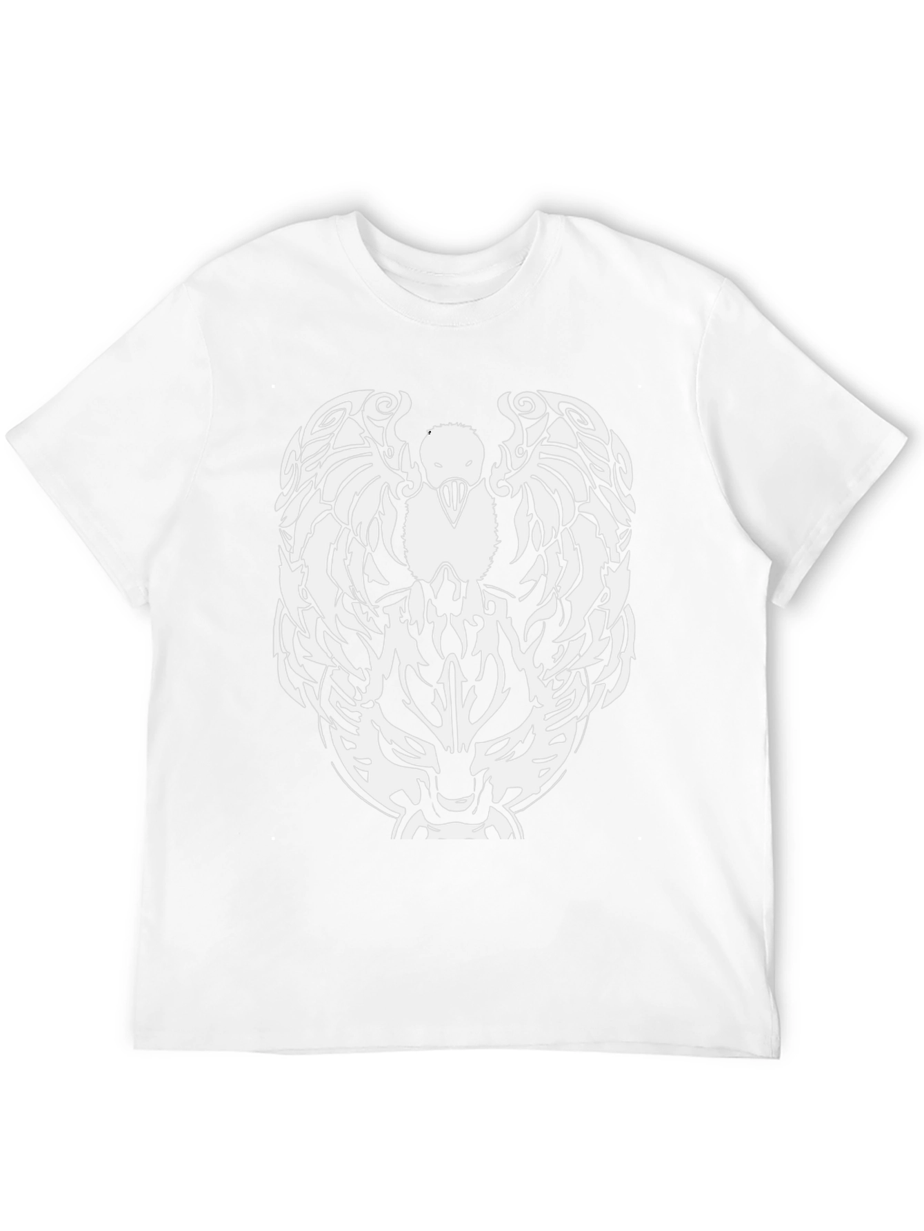 Eagle & Wolf Graphic Tee - Black Cotton T-Shirt