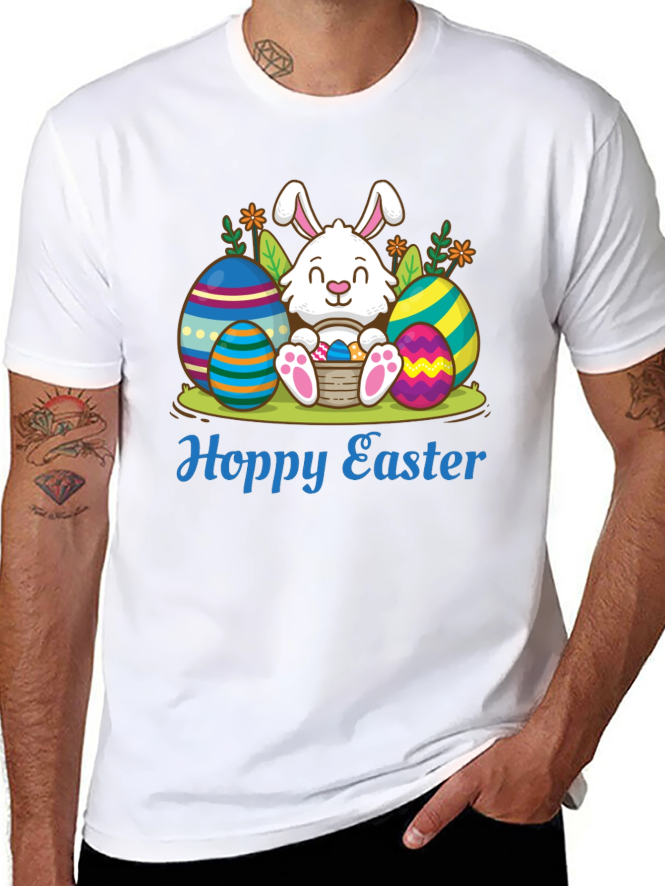 Hoppy Easter Bunny T-Shirt - Cute Holiday Tee