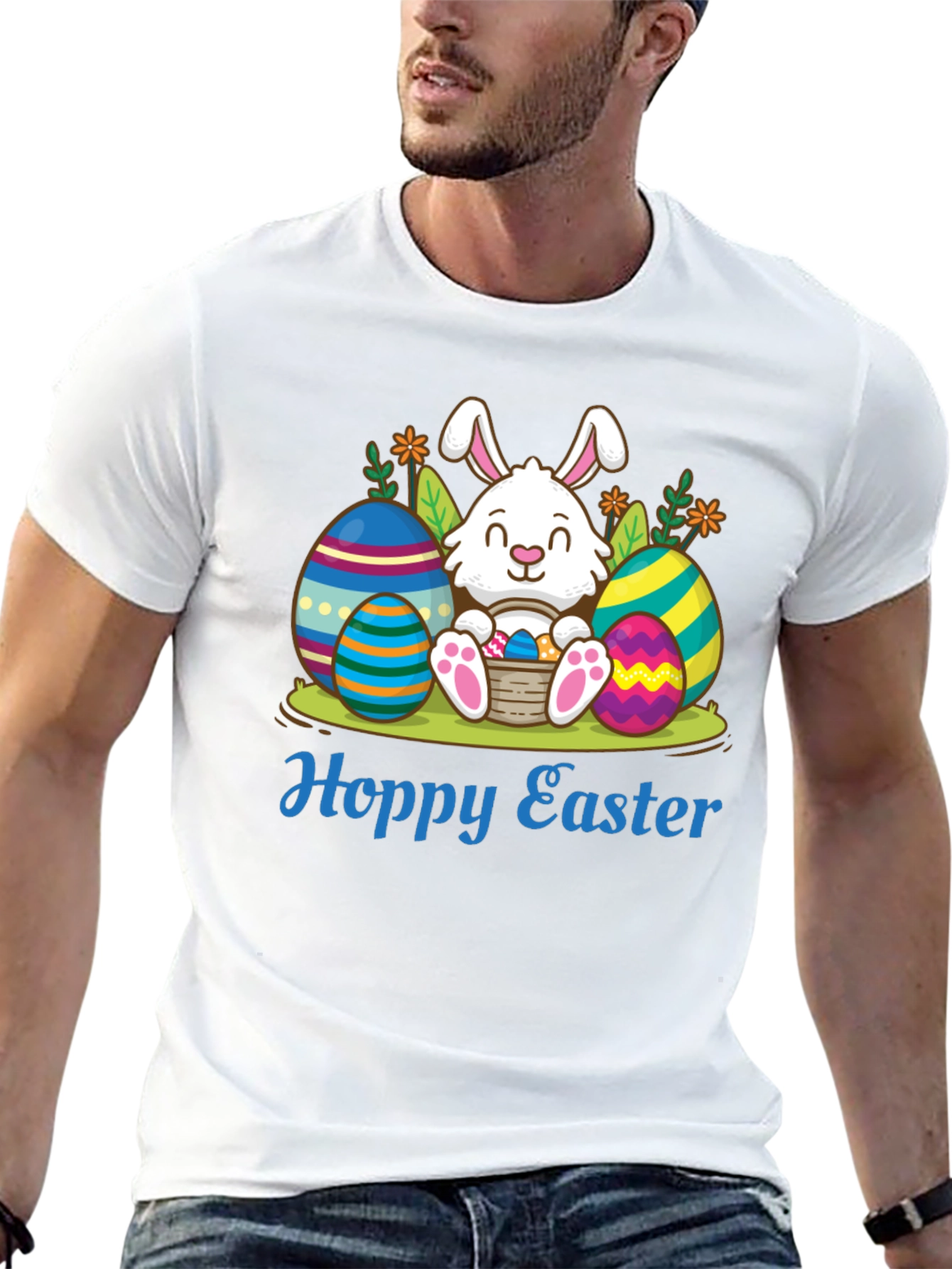 Hoppy Easter Bunny T-Shirt - Cute Holiday Tee