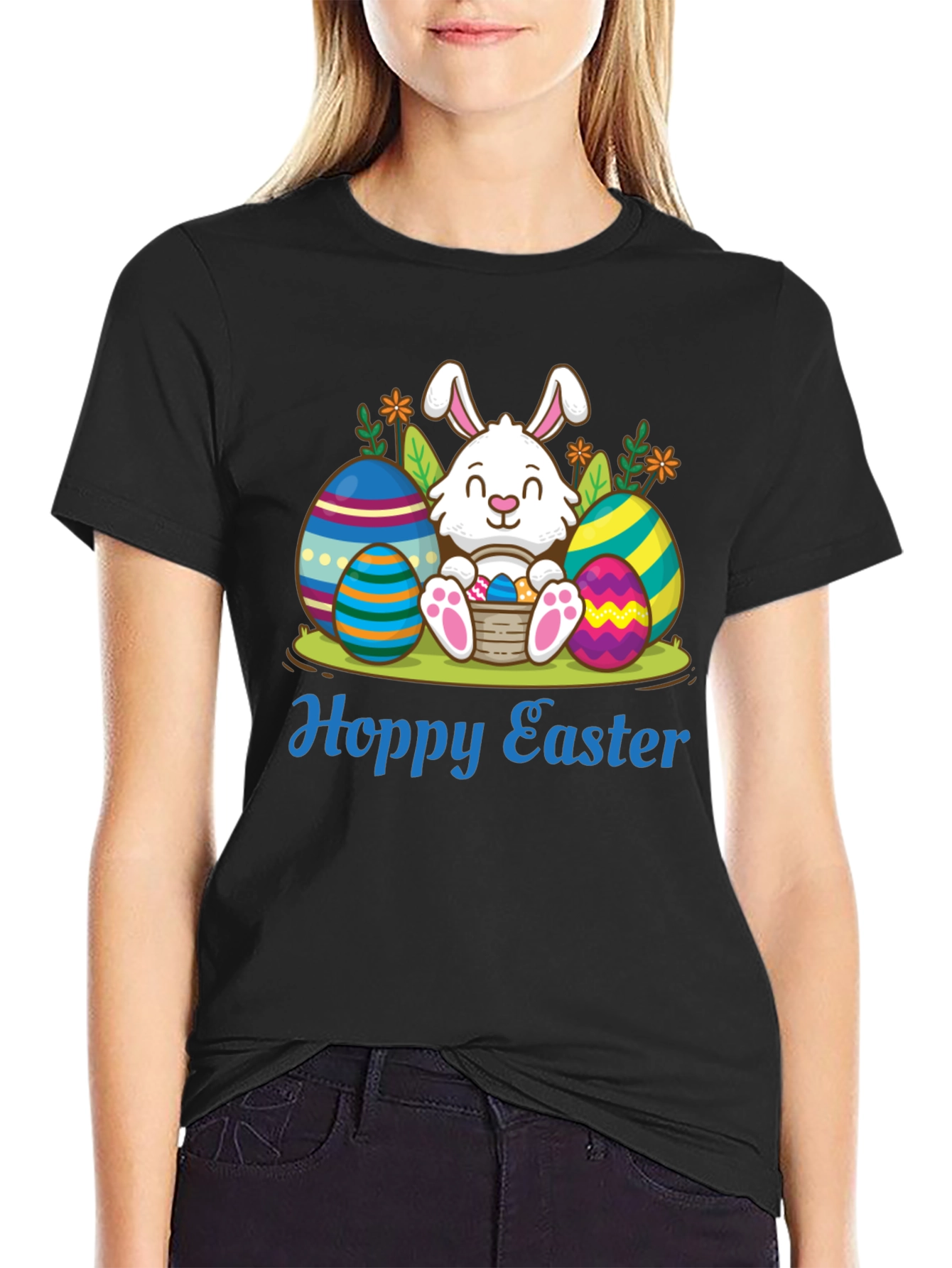 Hoppy Easter Bunny T-Shirt - Cute Holiday Tee