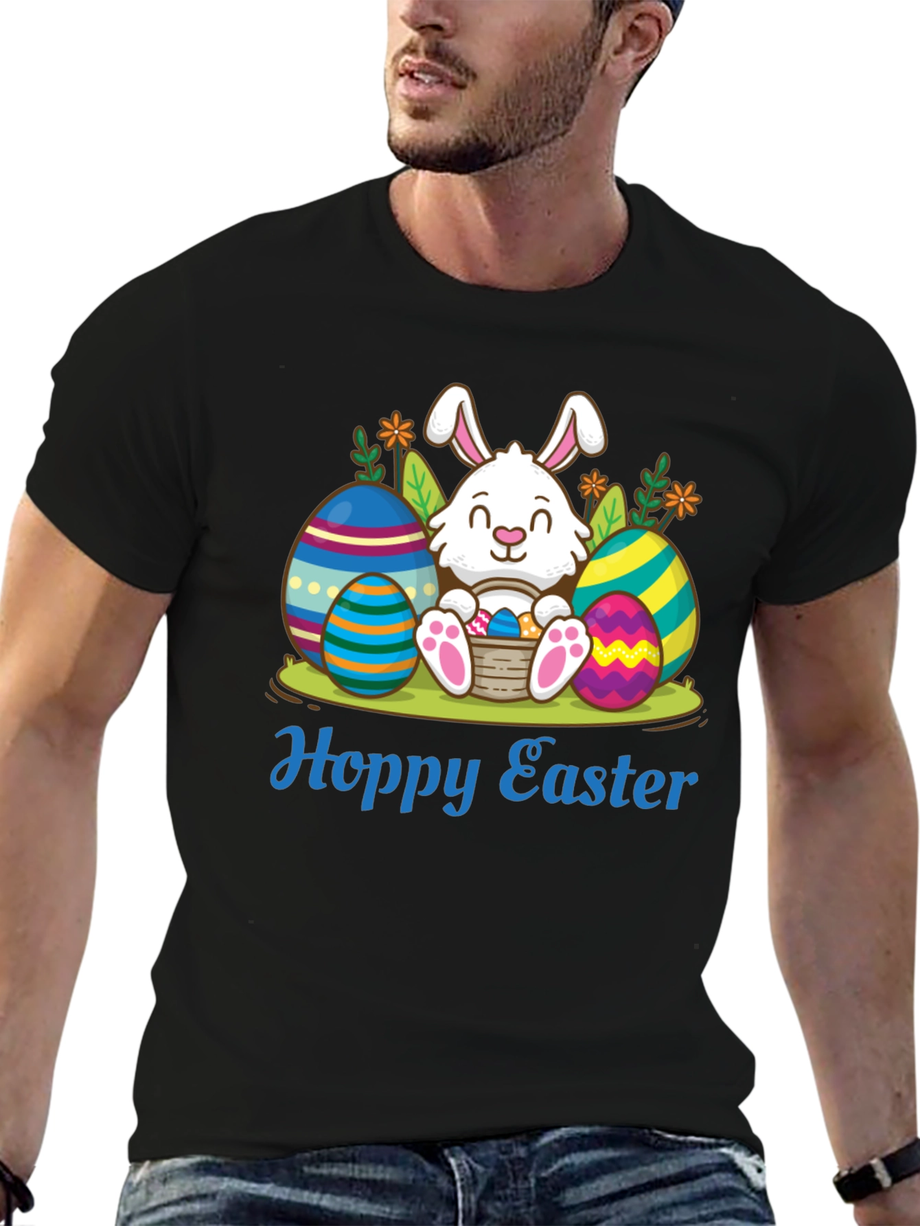 Hoppy Easter Bunny T-Shirt - Cute Holiday Tee