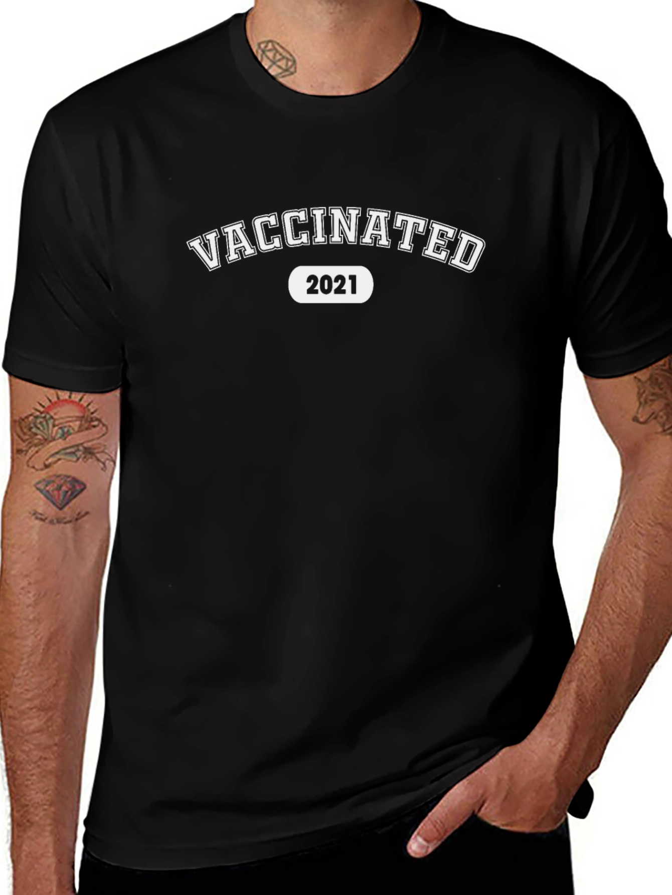 Vaccinated 2021 Crew Neck T-Shirt
