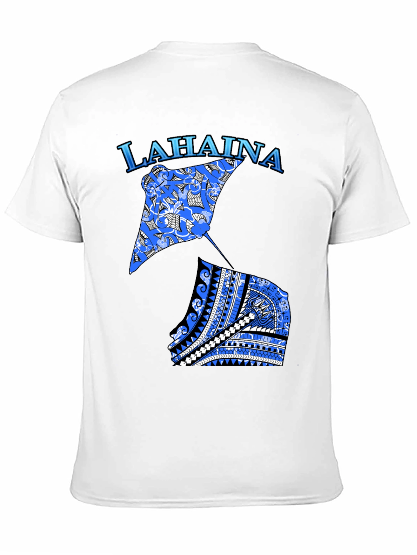Lahaina Stingray Graphic Tee - Black Cotton Blend