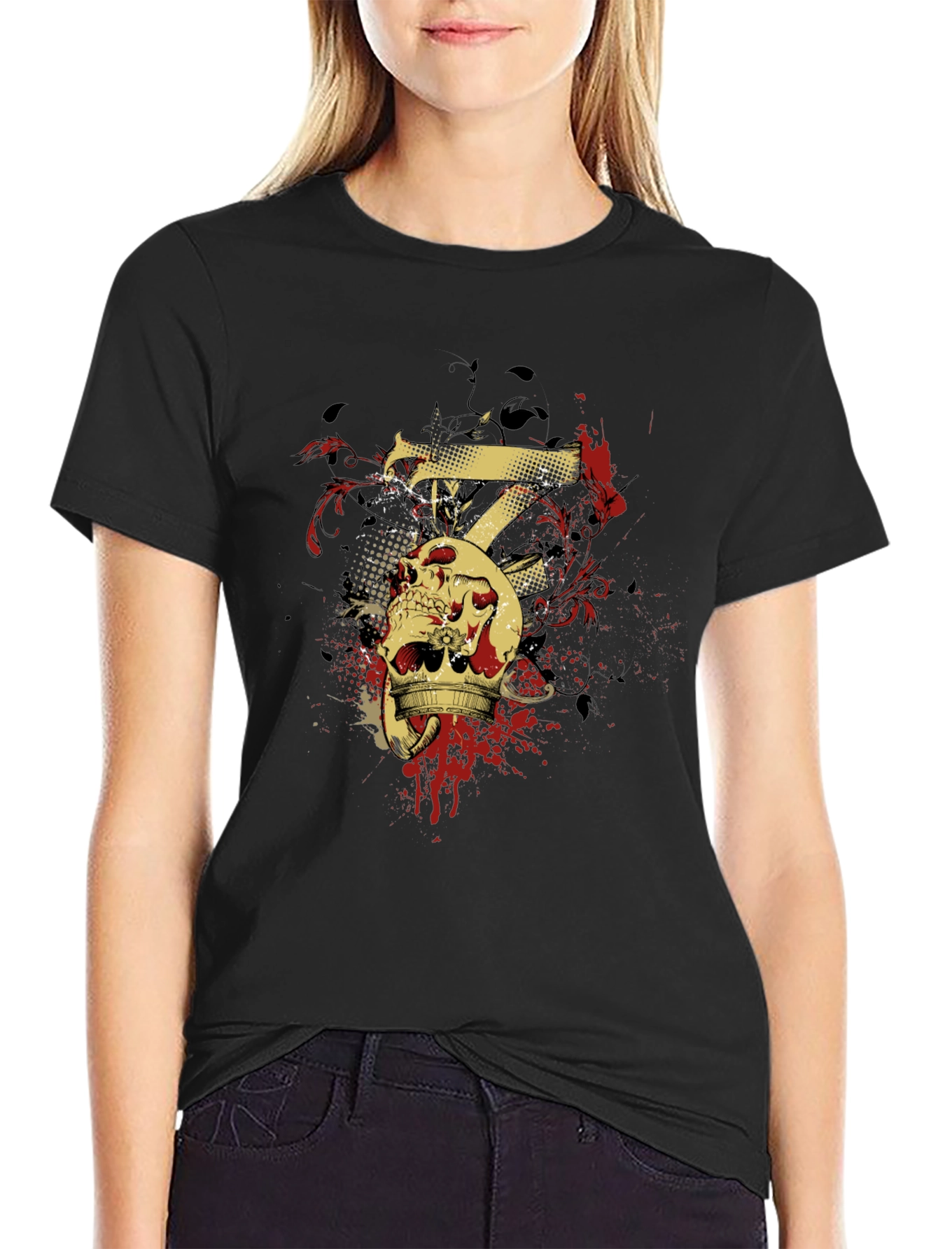 Skull Crown Tee - Edgy Graphic T-Shirt