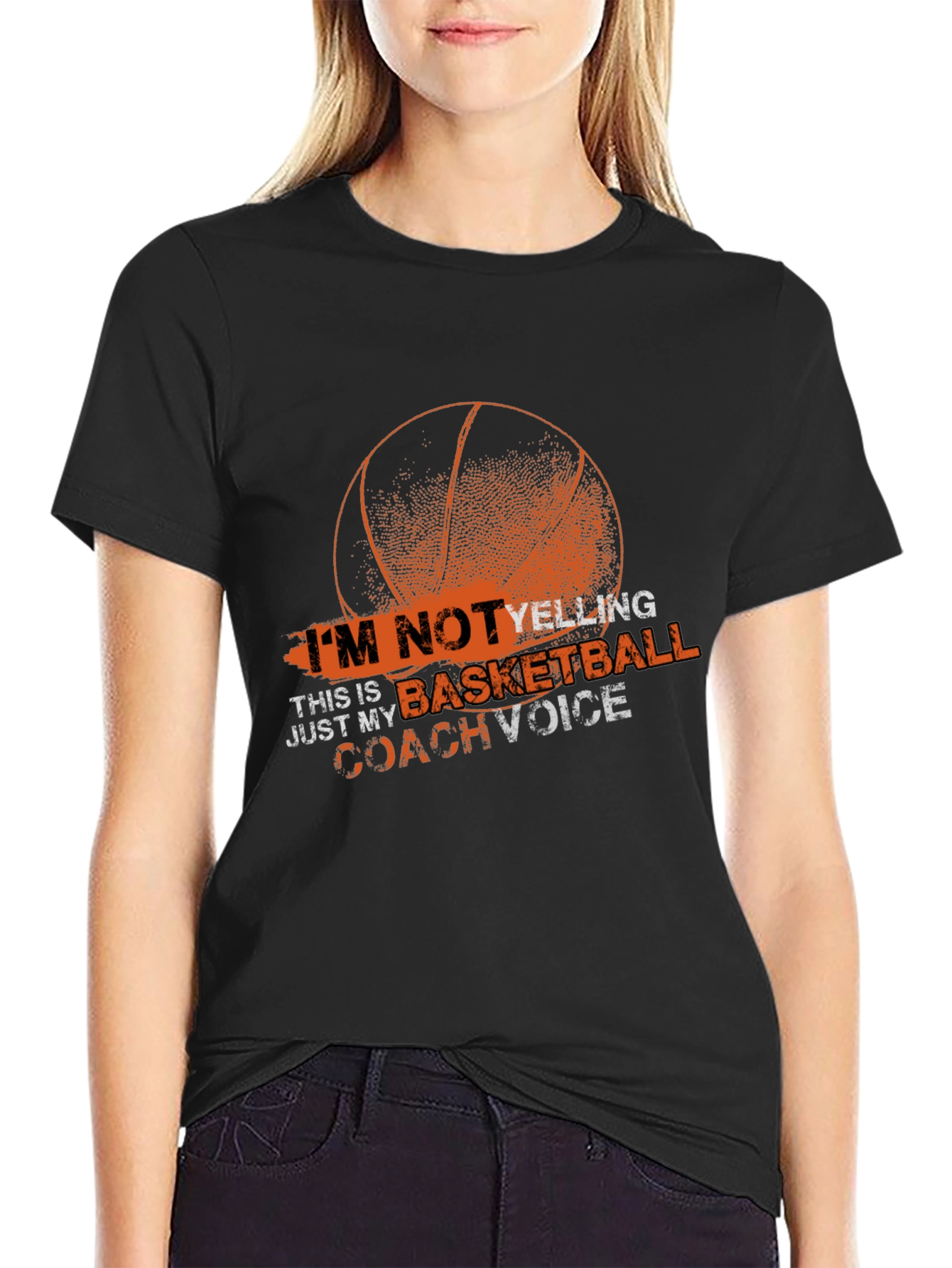 Basketball Coach Tee: Im Not Yelling!