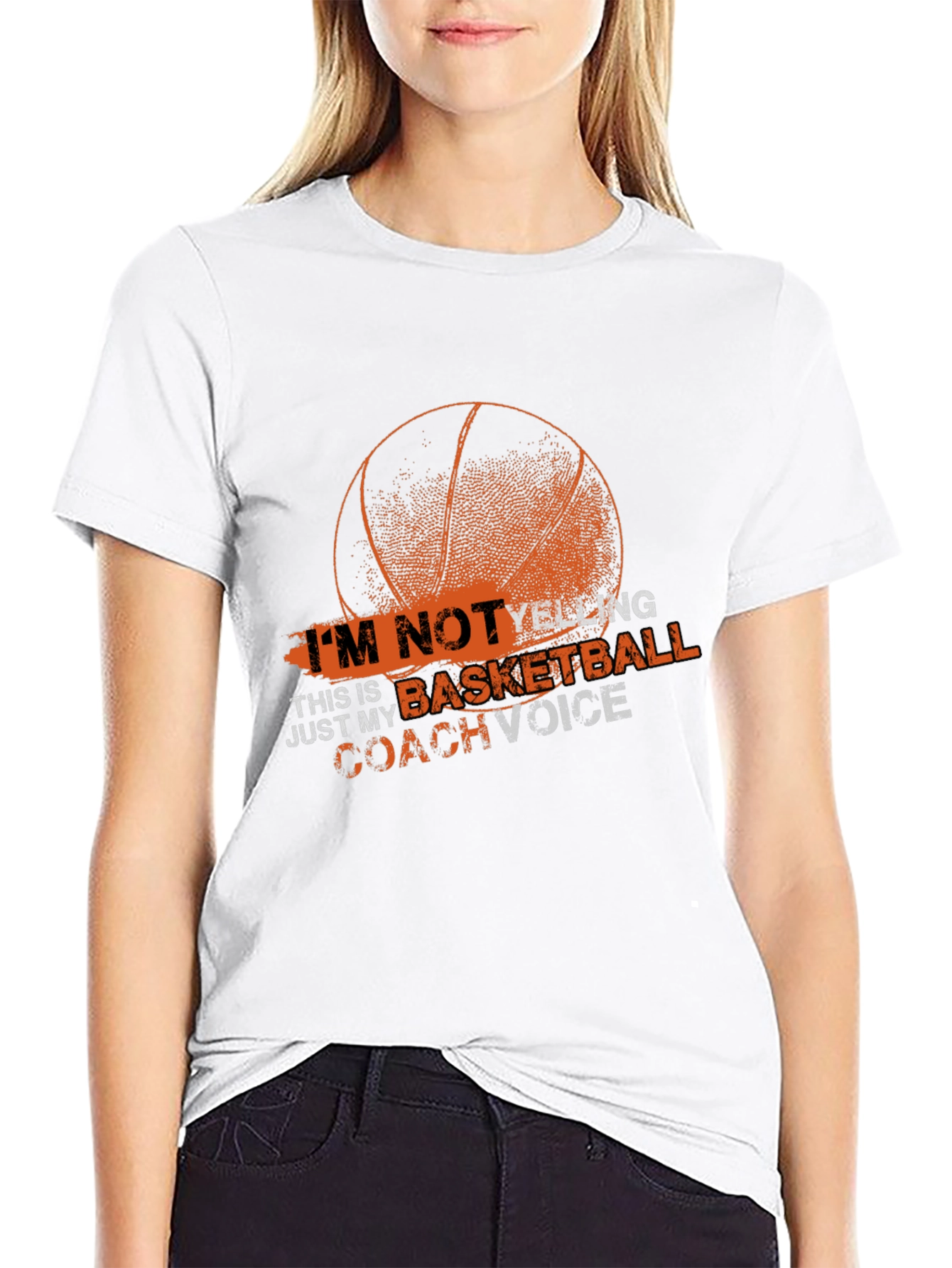 Basketball Coach Tee: Im Not Yelling!