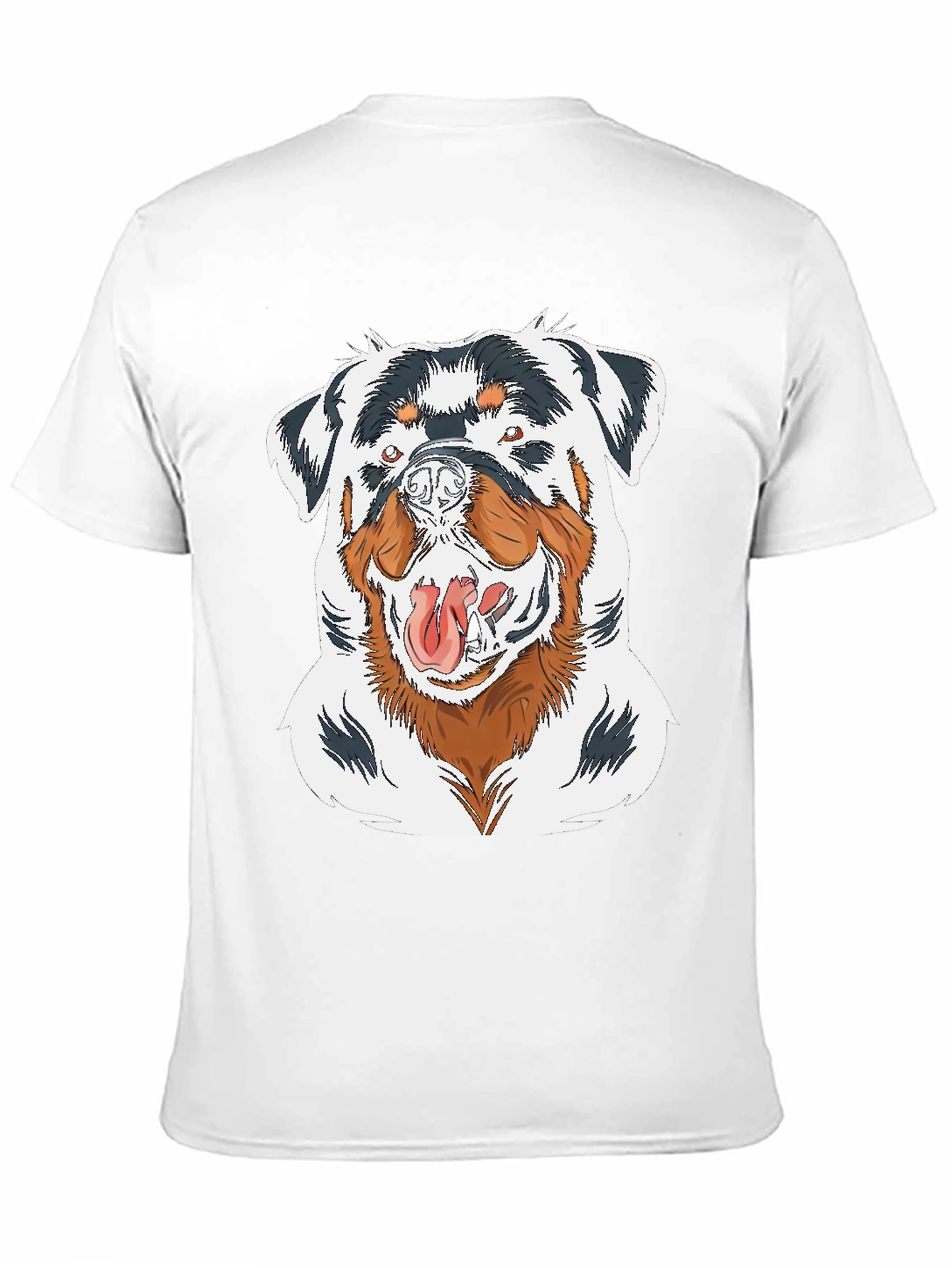 Rottweiler Graphic Print Black T-Shirt