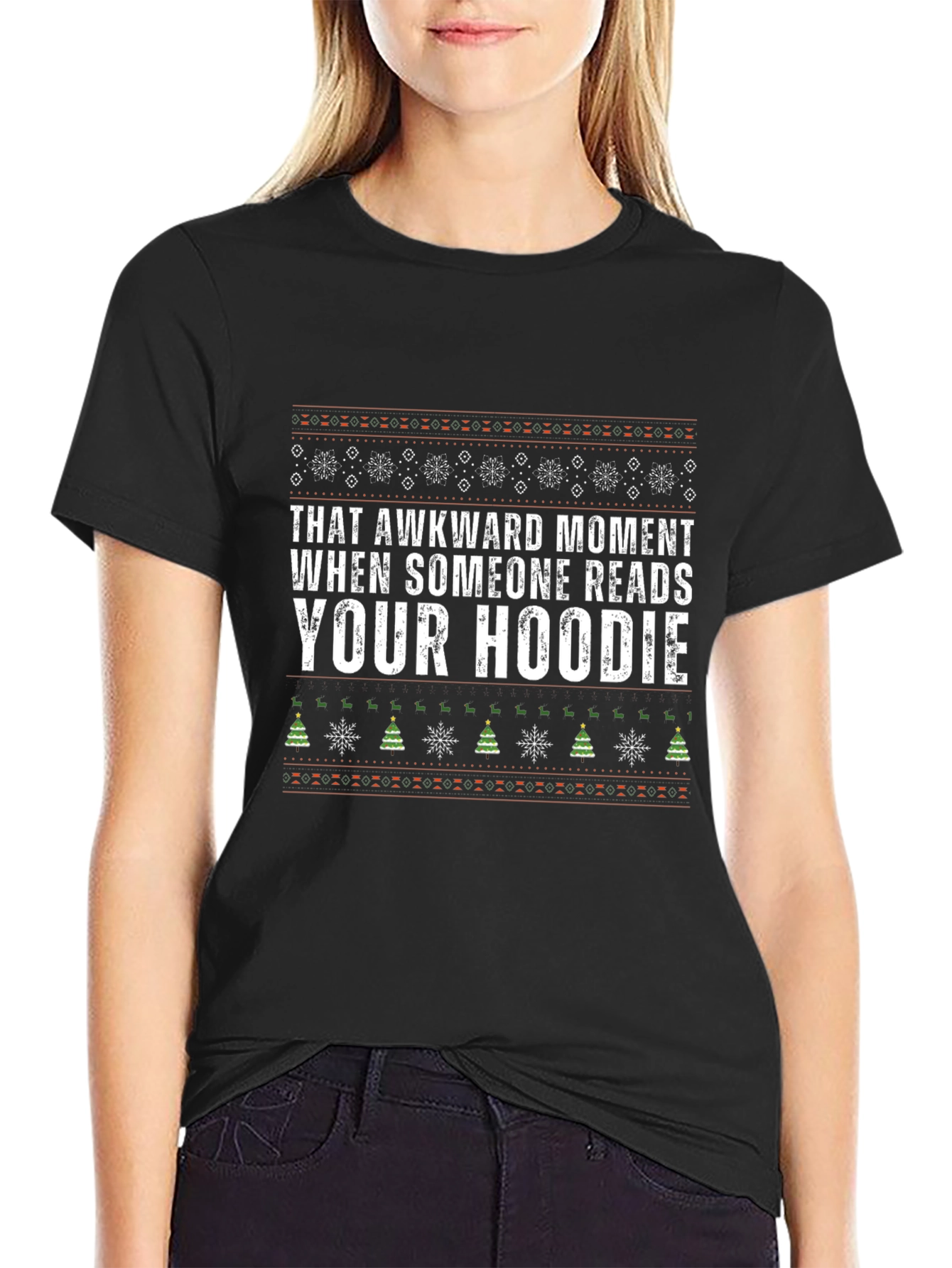 Awkward Moment Graphic Tee - Holiday Humor T-Shirt