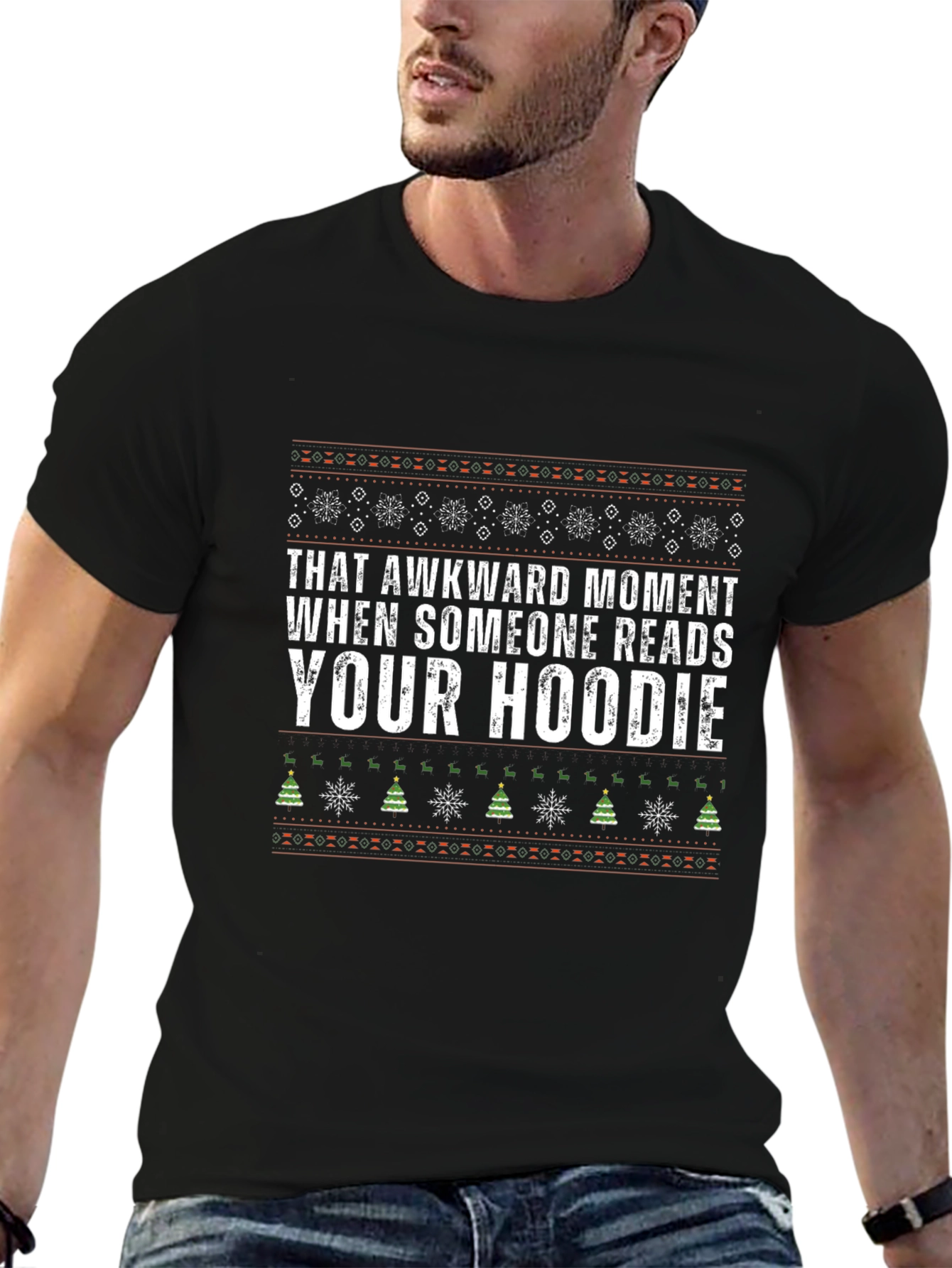Awkward Moment Graphic Tee - Holiday Humor T-Shirt