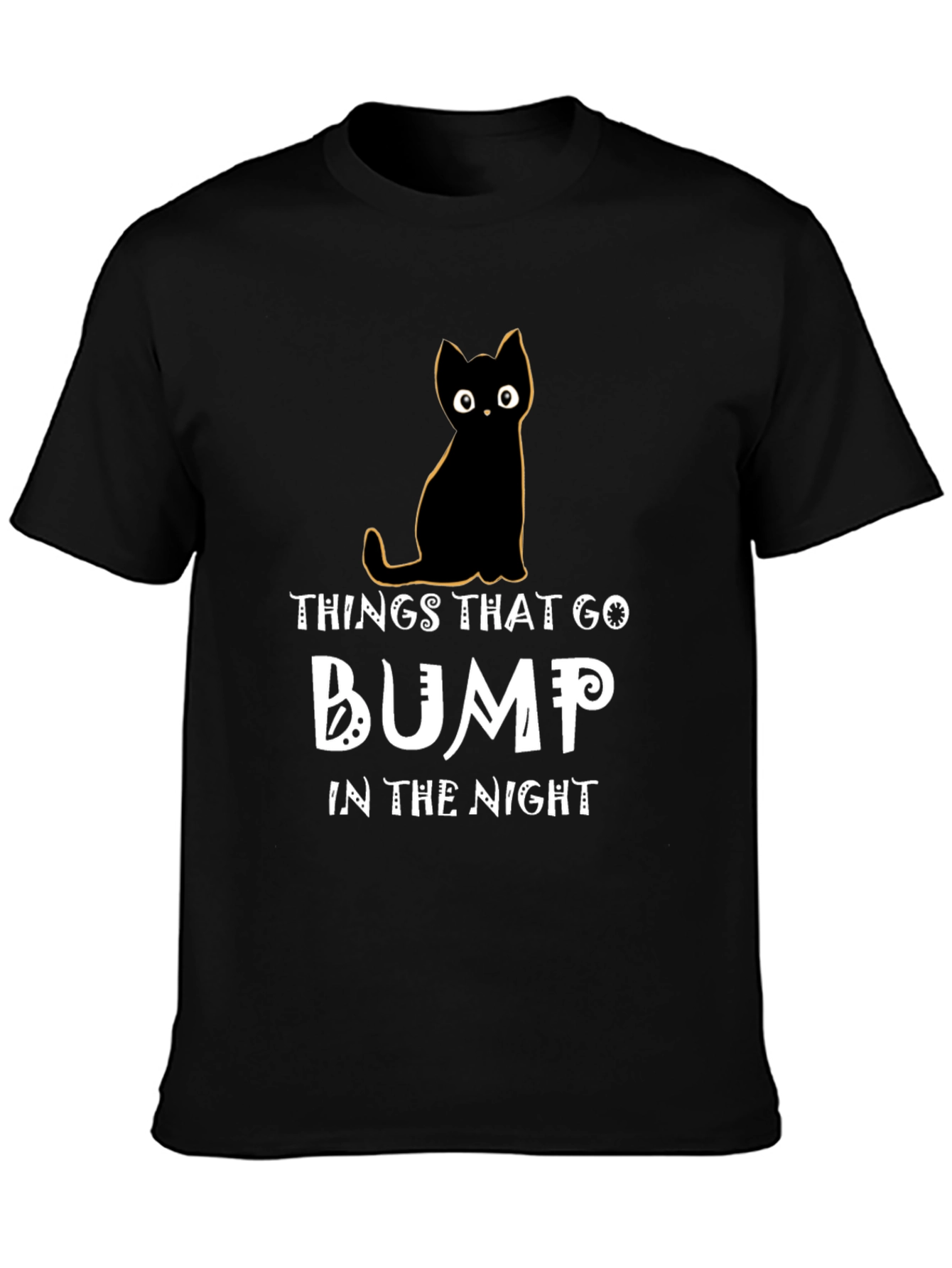 Black Cat Halloween T-Shirt - Things That Go Bump