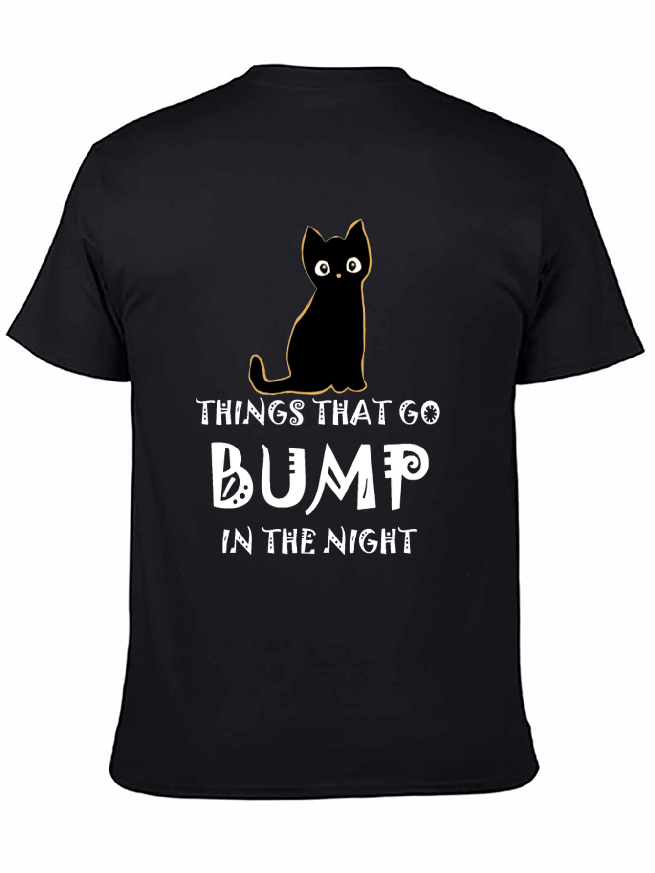 Black Cat Halloween T-Shirt - Things That Go Bump
