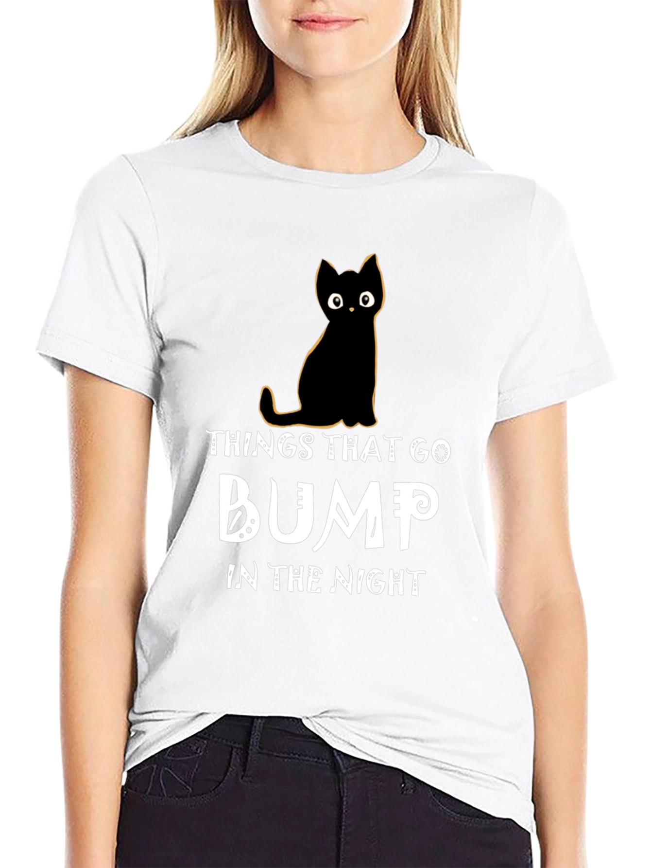 Black Cat Halloween T-Shirt - Things That Go Bump