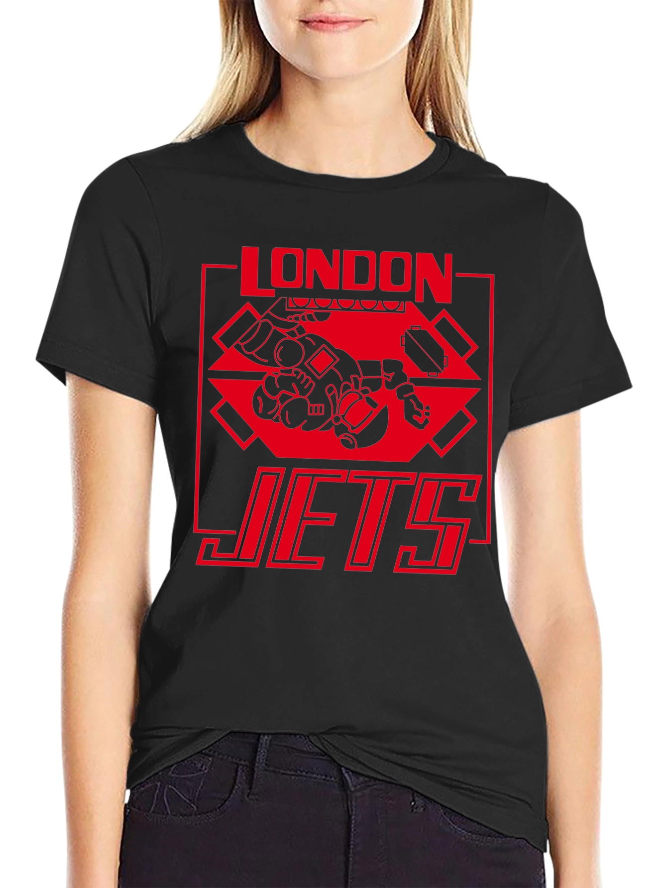 London Jets Graphic T-Shirt - Black Tee