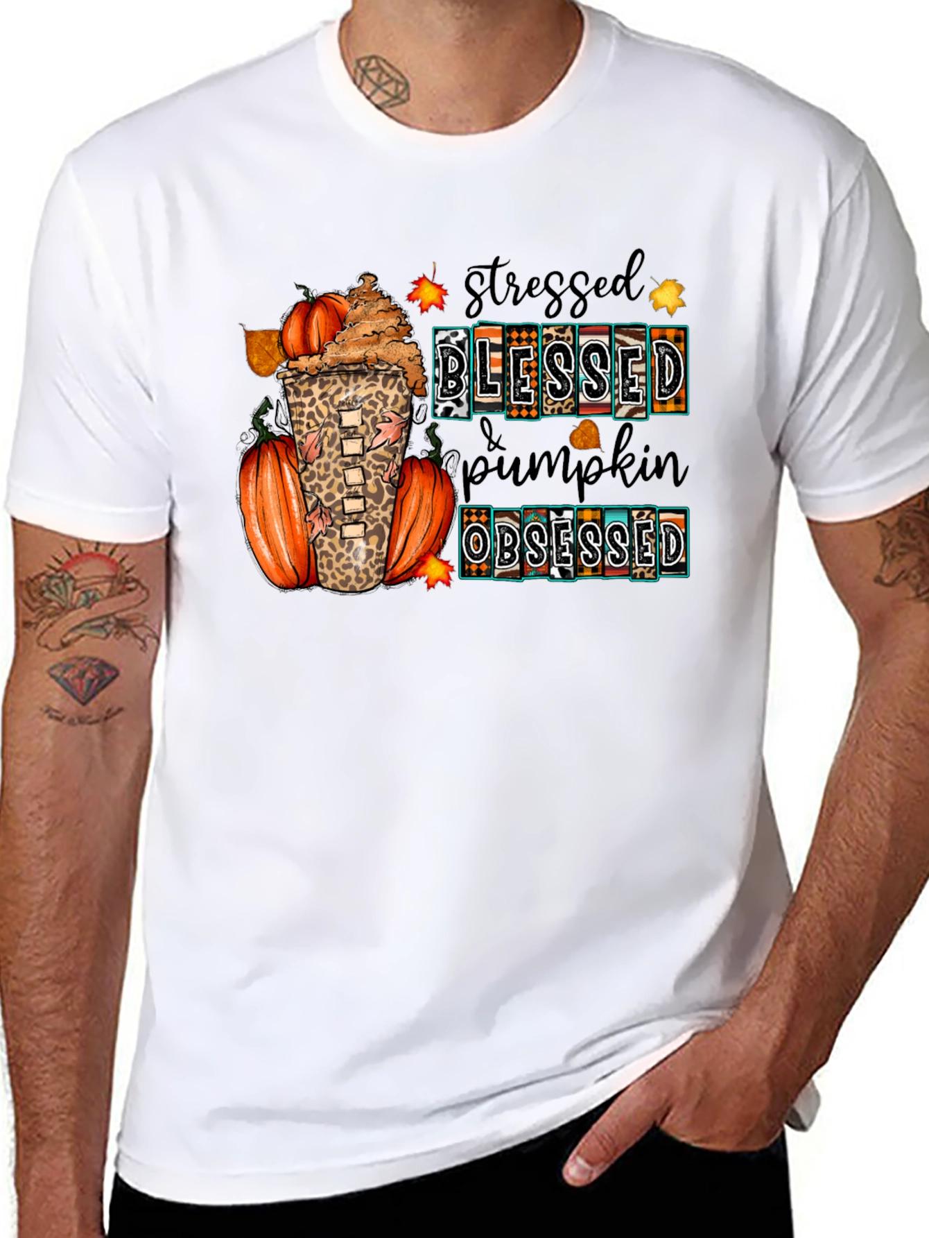 Stressed Blessed Pumpkin Obsessed T-Shirt