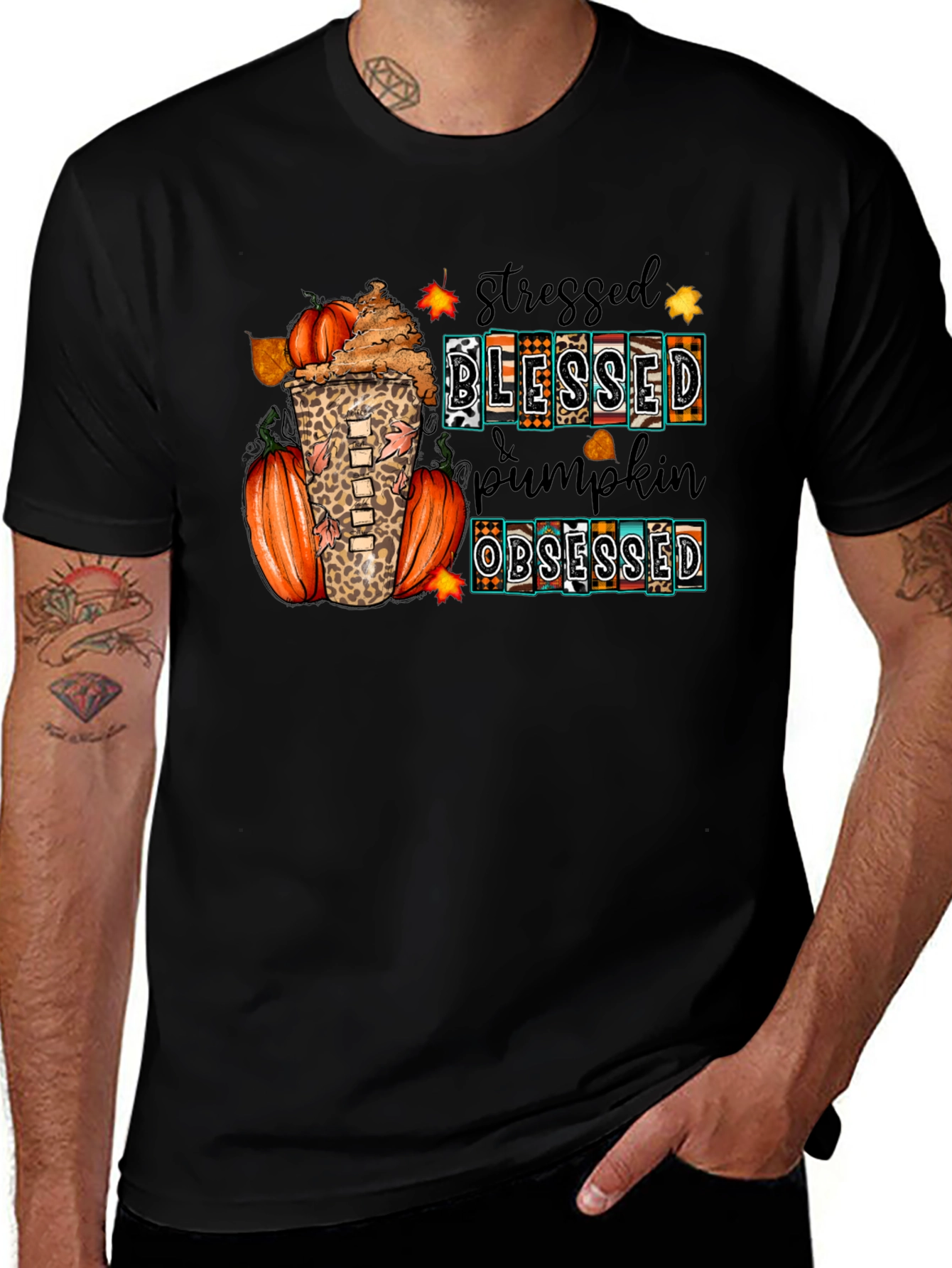 Stressed Blessed Pumpkin Obsessed T-Shirt