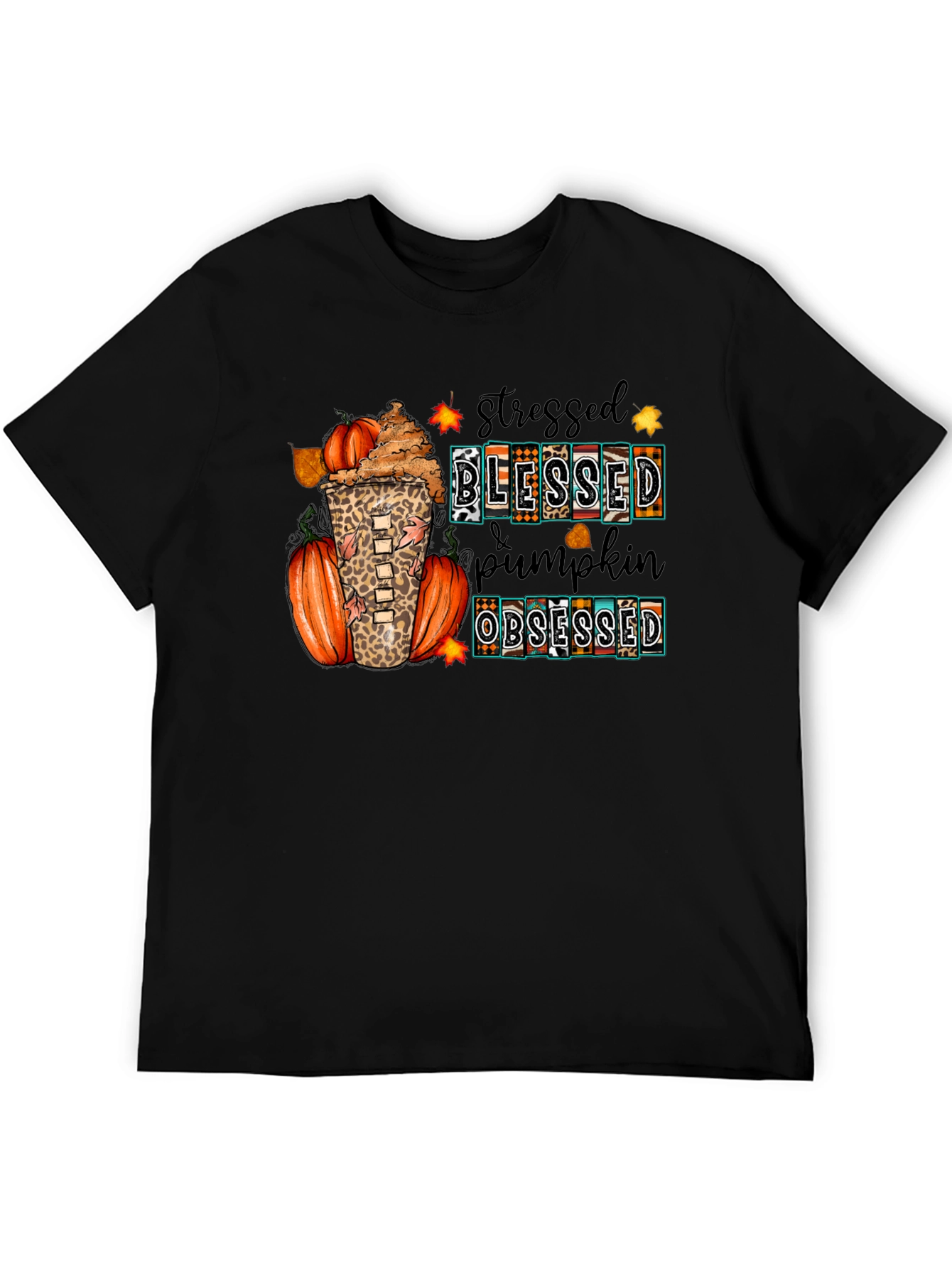 Stressed Blessed Pumpkin Obsessed T-Shirt