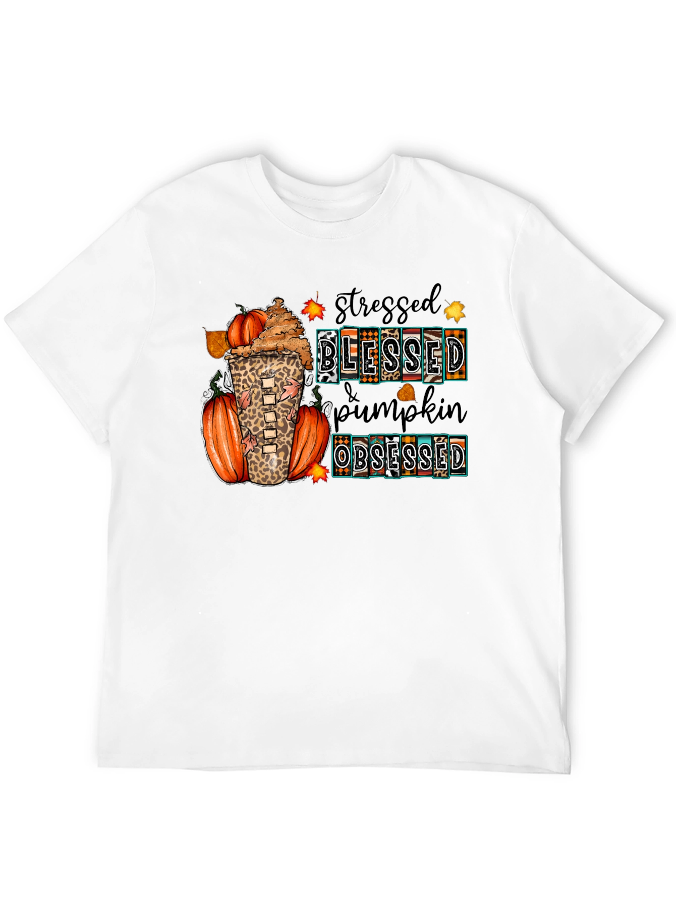 Stressed Blessed Pumpkin Obsessed T-Shirt