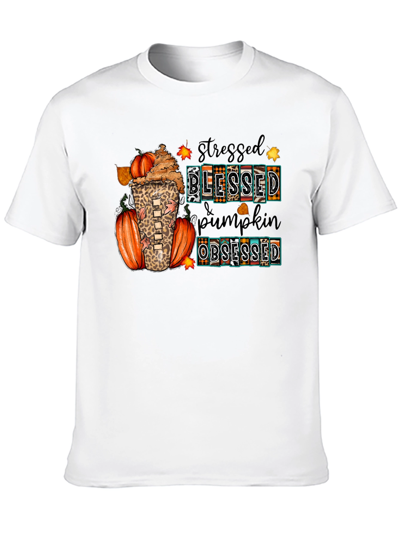 Stressed Blessed Pumpkin Obsessed T-Shirt
