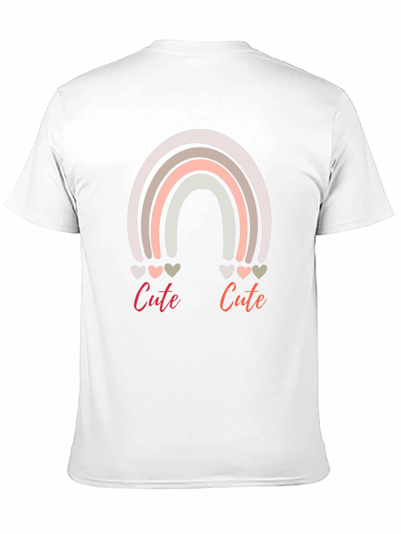 Cute Rainbow Hearts Graphic Tee - Unisex