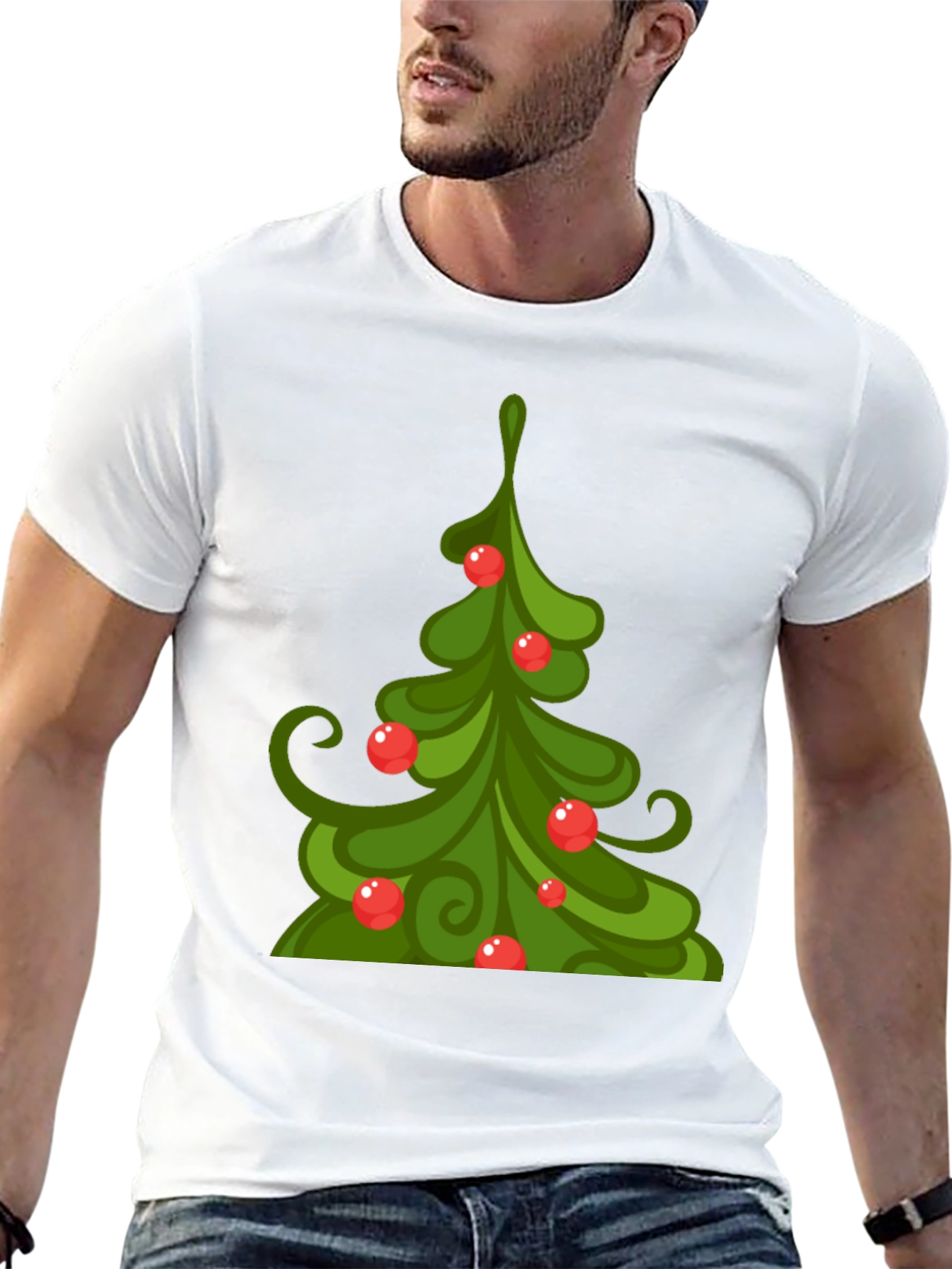 Festive Christmas Tree Graphic Tee - Holiday Style