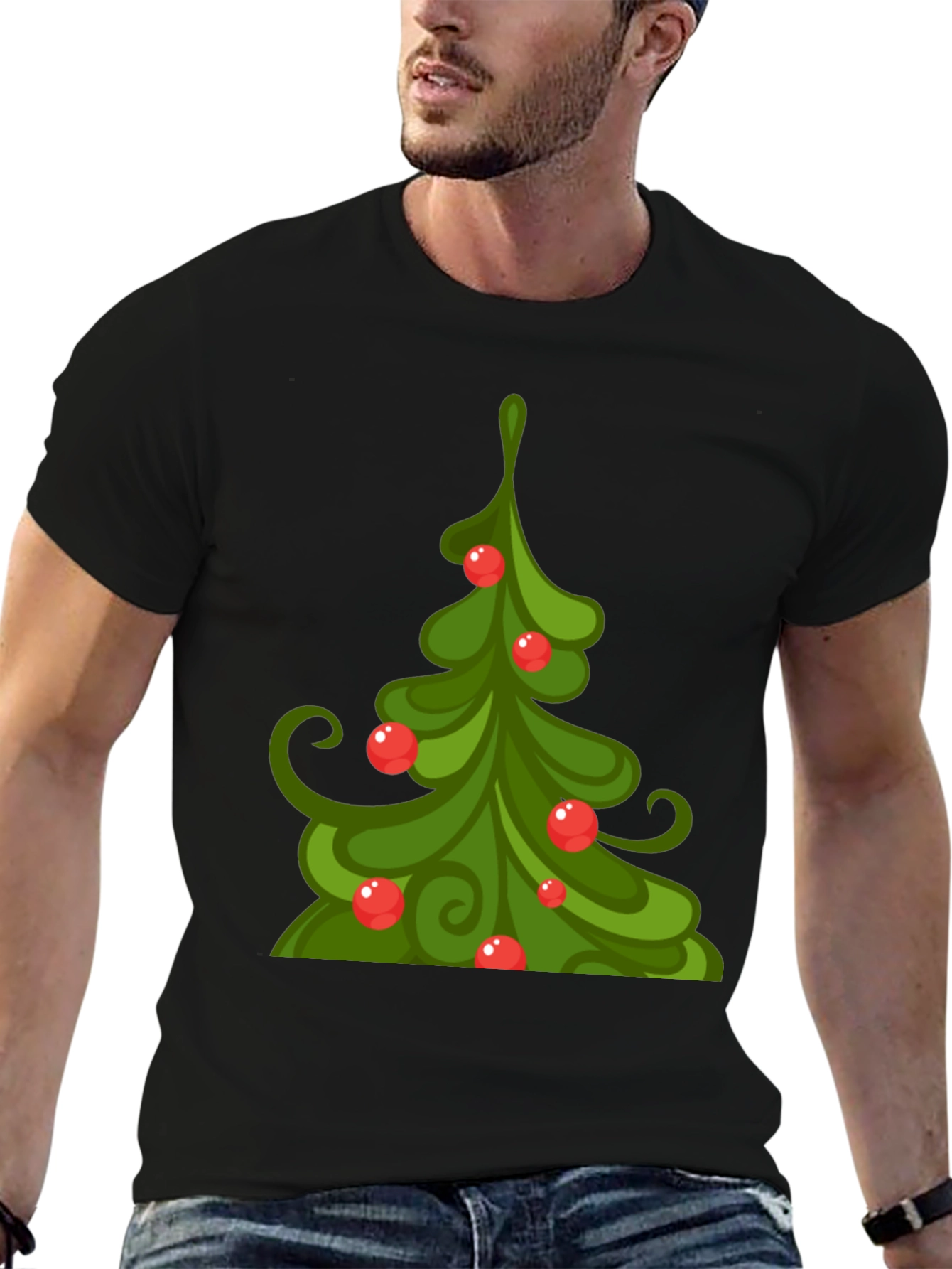 Festive Christmas Tree Graphic Tee - Holiday Style