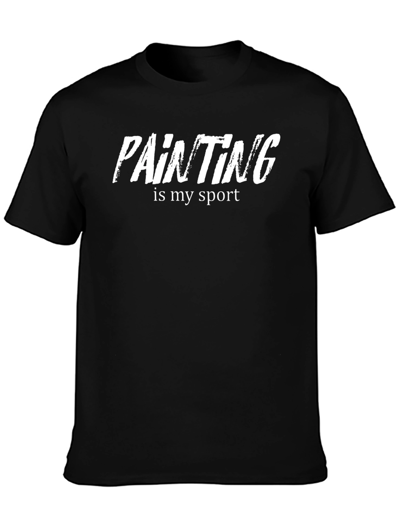 Painting Is My Sport Black Cotton Tee
