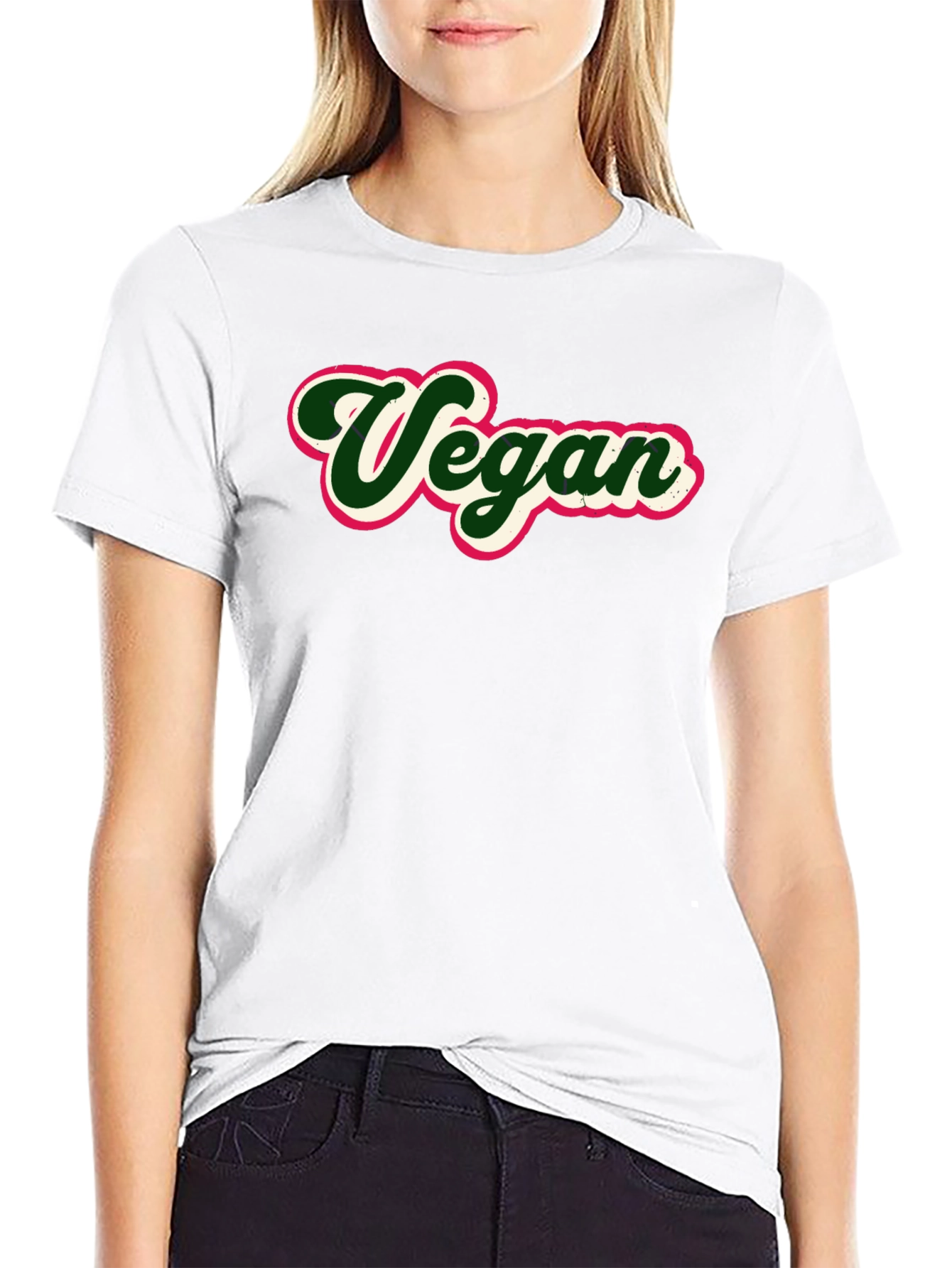 Vegan Graphic Tee - Stylish Black T-Shirt