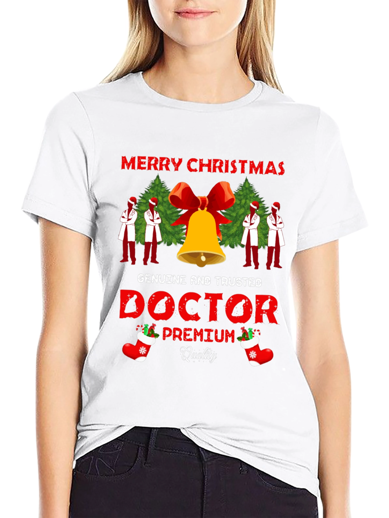Merry Christmas Doctor Premium Quality T-Shirt