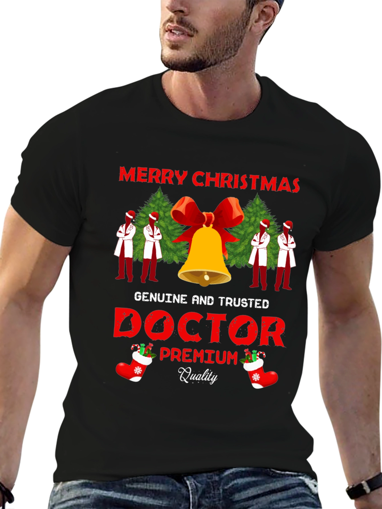 Merry Christmas Doctor Premium Quality T-Shirt