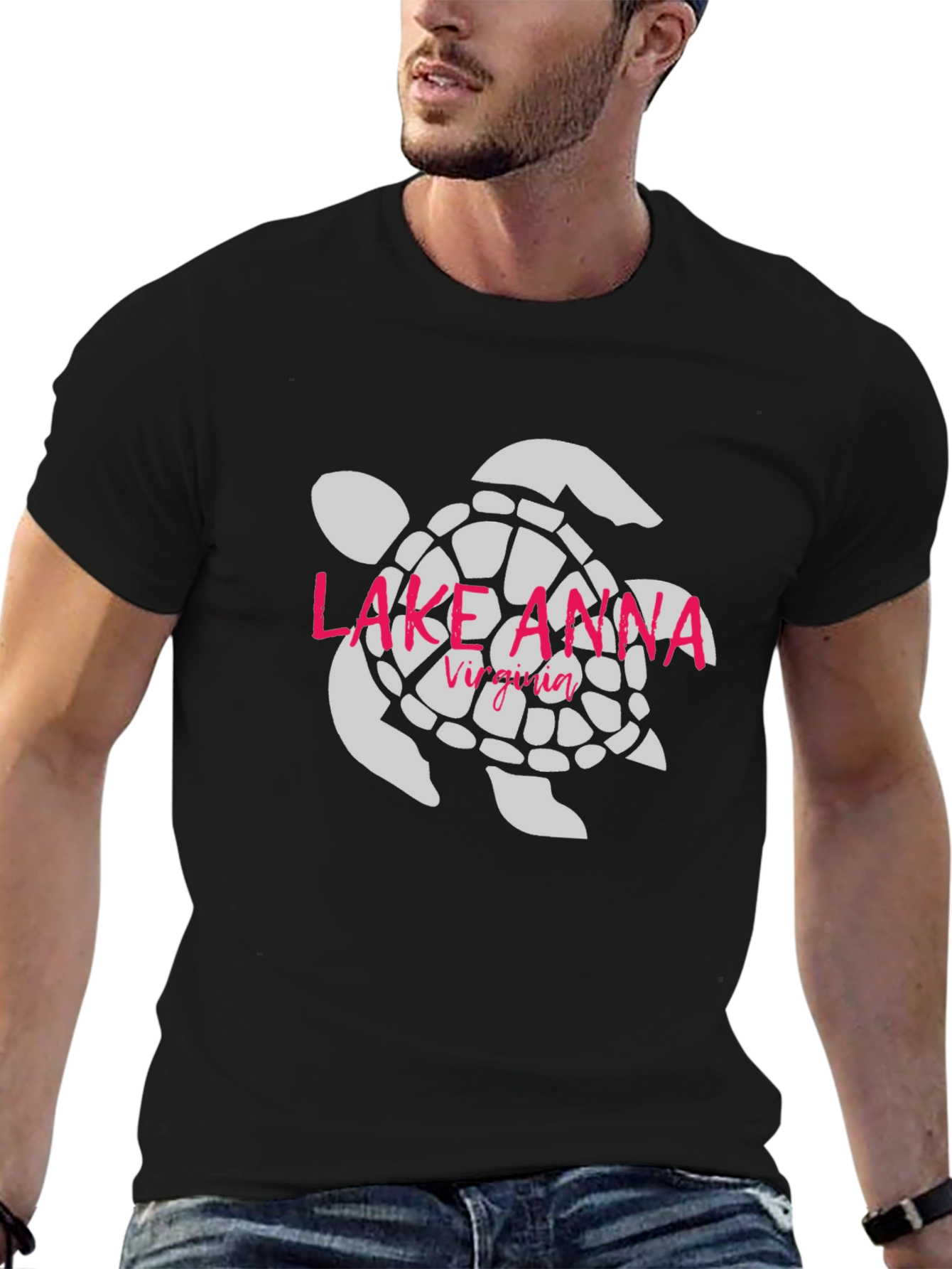 Lake Anna Virginia Turtle Graphic Tee - Black