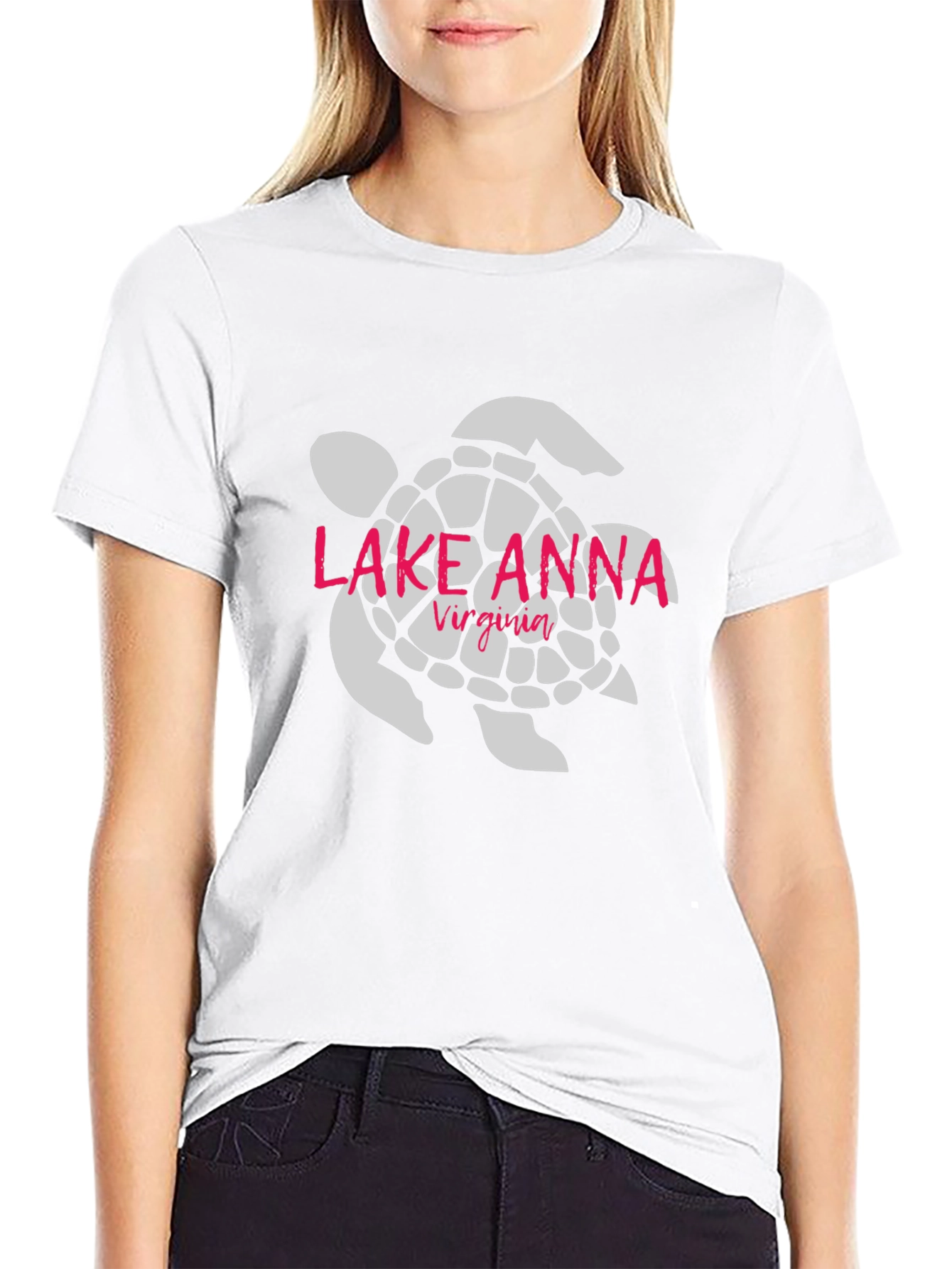 Lake Anna Virginia Turtle Graphic Tee - Black