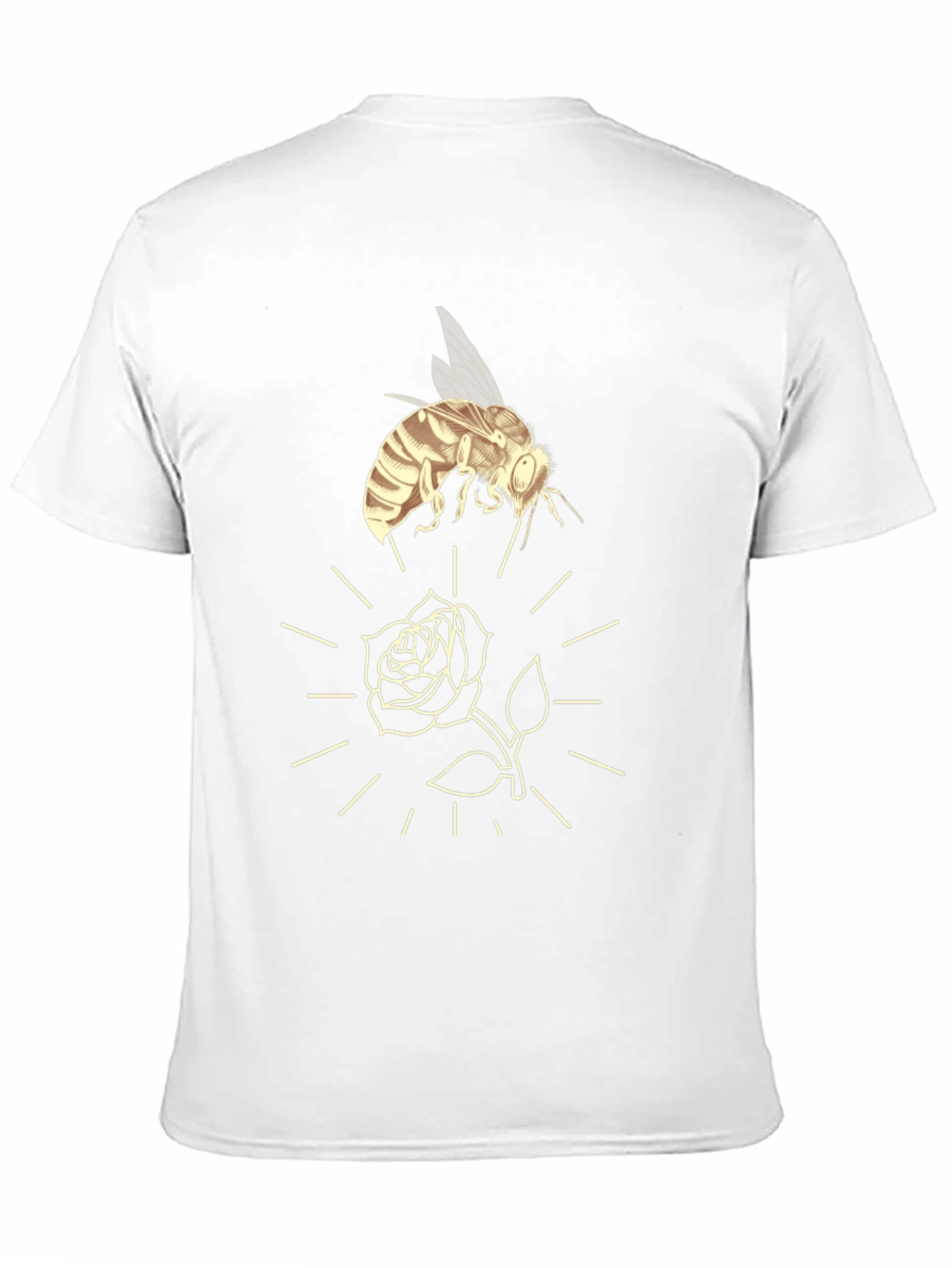 Bee and Rose Graphic Tee - Black Casual T-Shirt