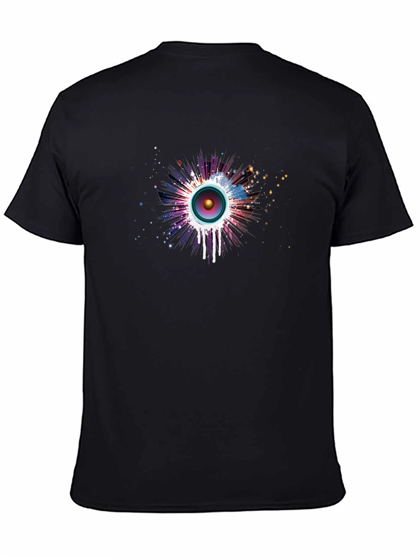 Speaker Burst Graphic Black T-Shirt