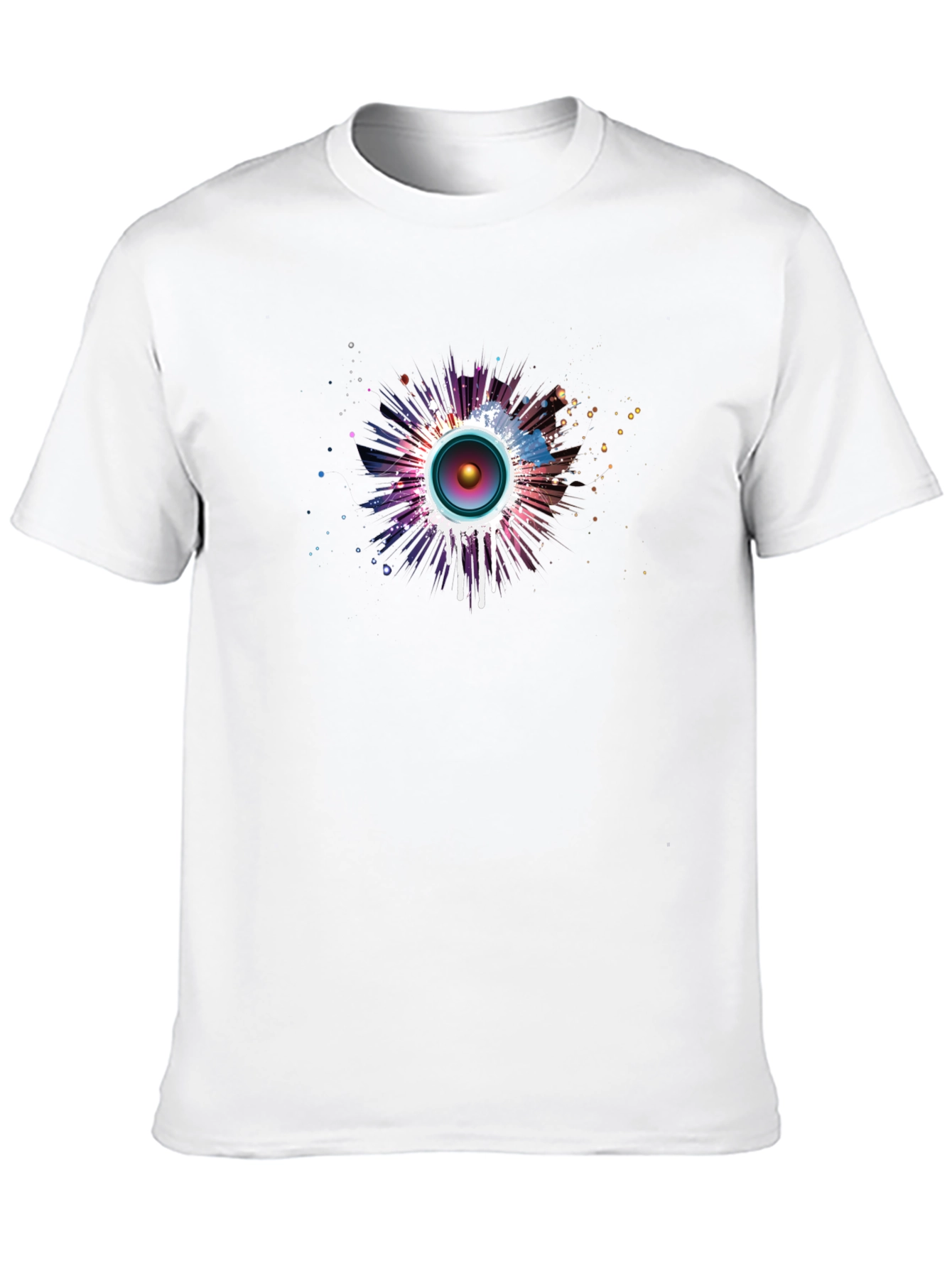 Speaker Burst Graphic Black T-Shirt