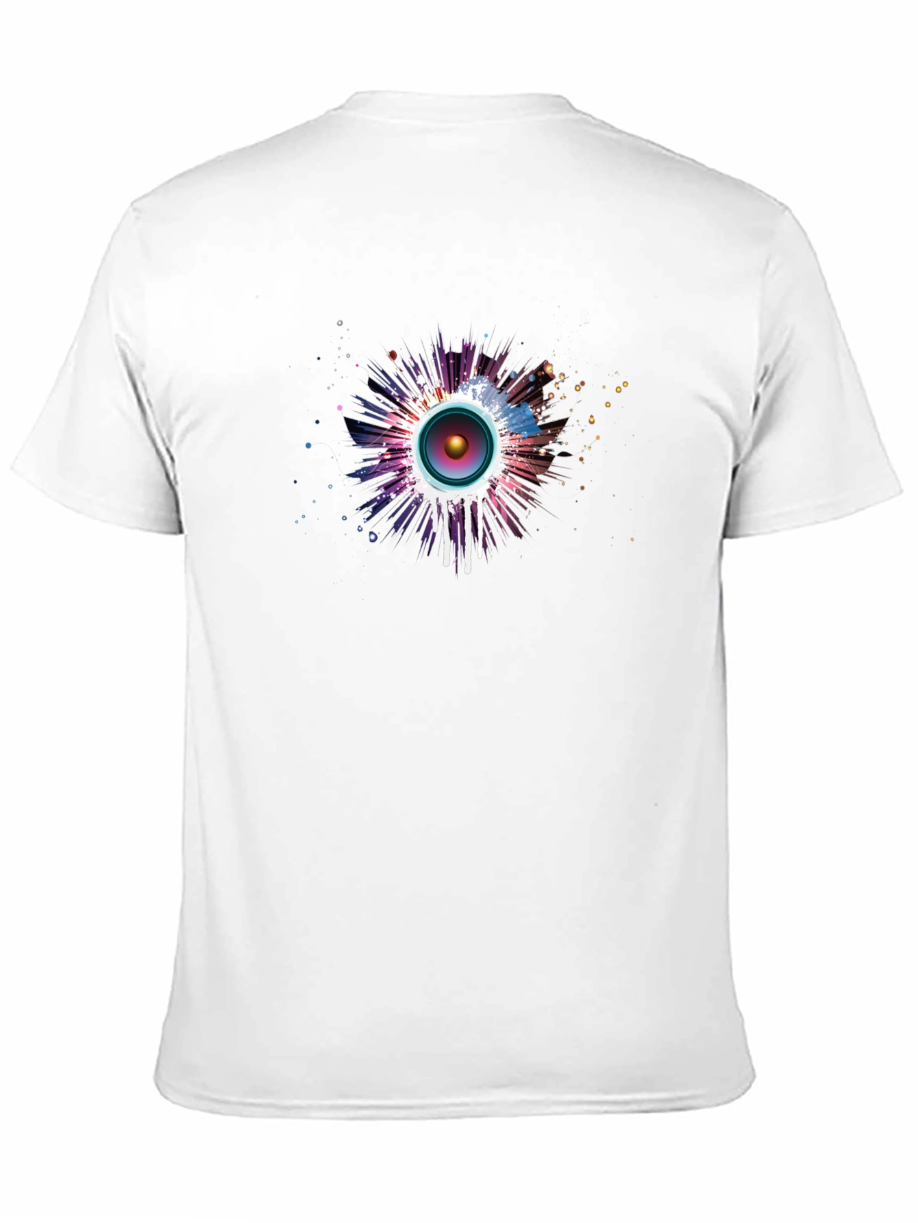 Speaker Burst Graphic Black T-Shirt