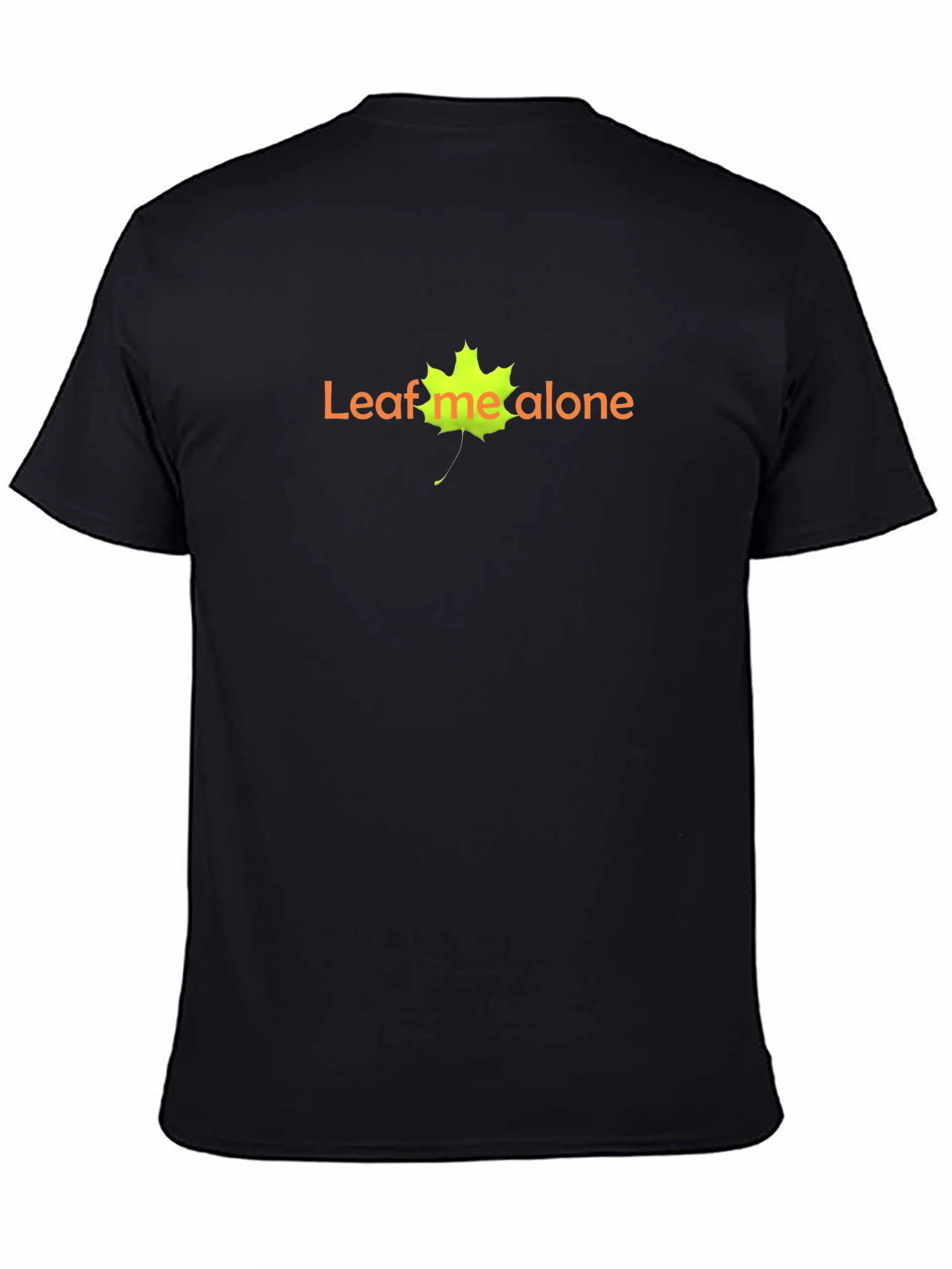 Leaf Me Alone Black Graphic T-Shirt